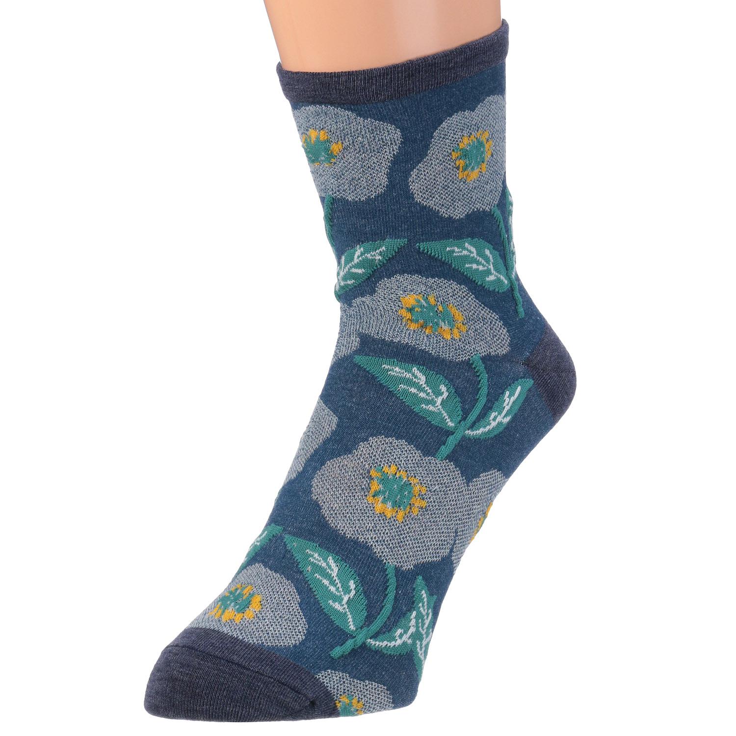 STREAM  ハーバルソックス 大きなお花 ロークルー 靴下【在庫限り】 - 画像5