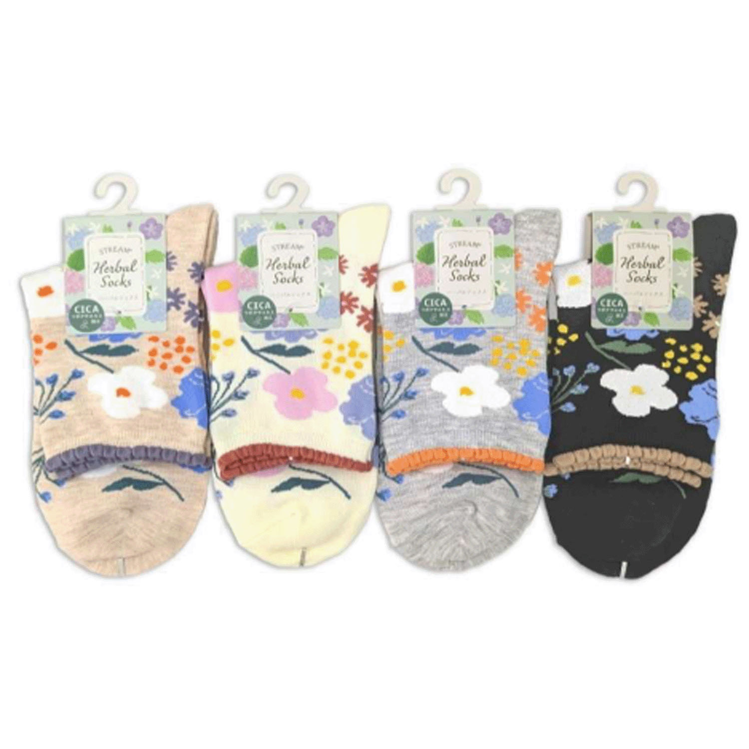 STREAM  ハーバルソックス たくさんのお花  ロークルー 靴下