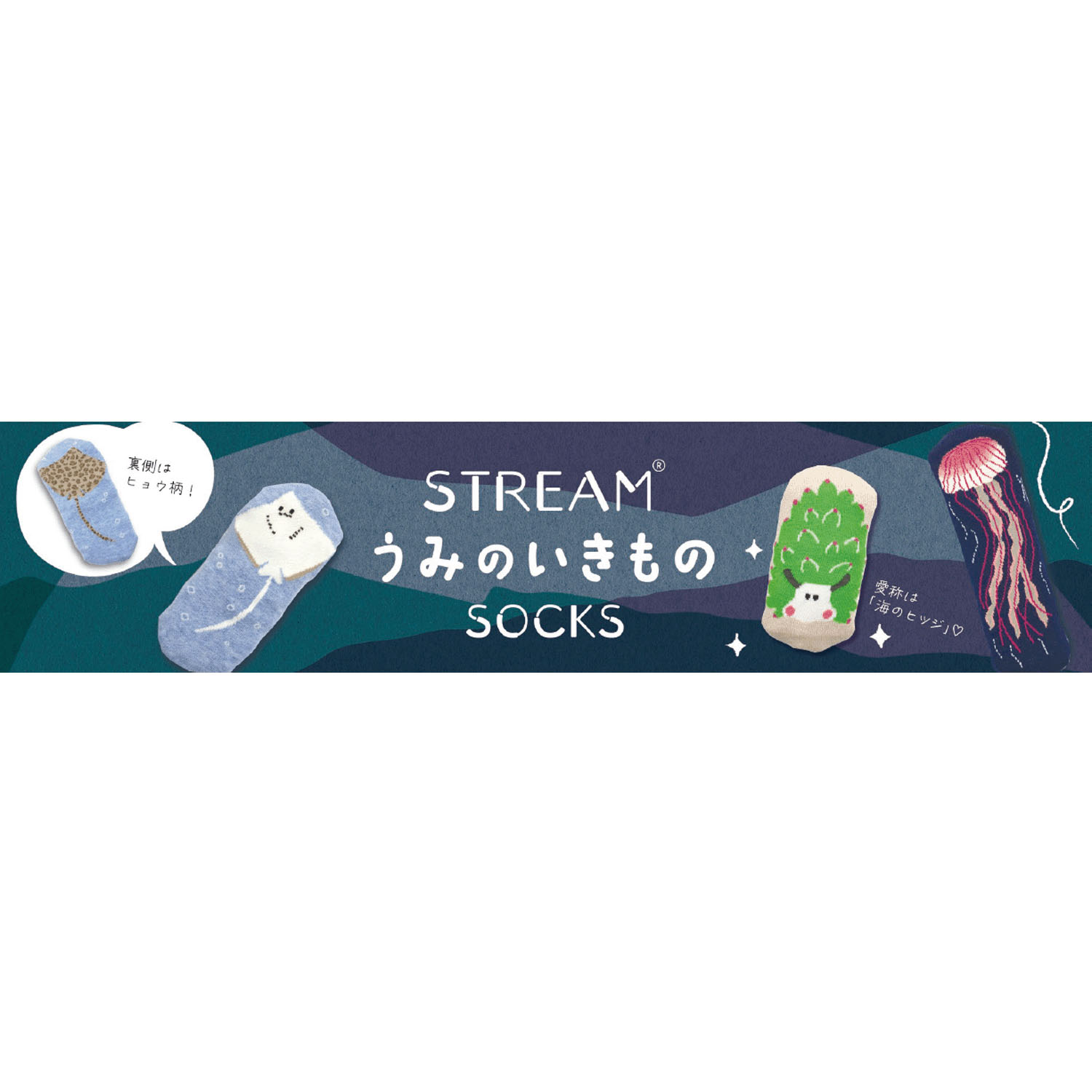 STREAM  うみのいきもの SOCKS - 画像2