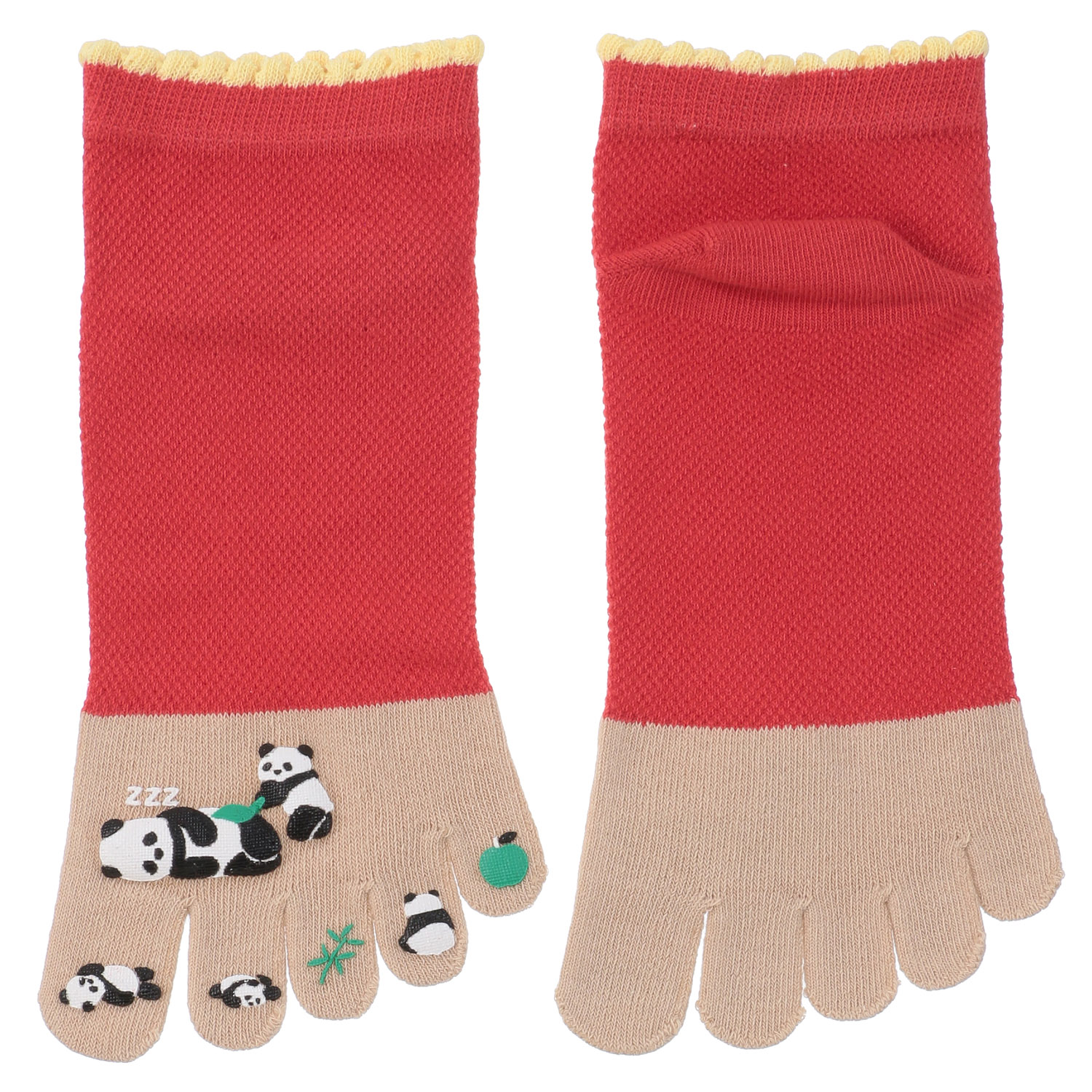 STREAM 5本指 眠たいパンダ スニーカー丈 靴下 - 画像4