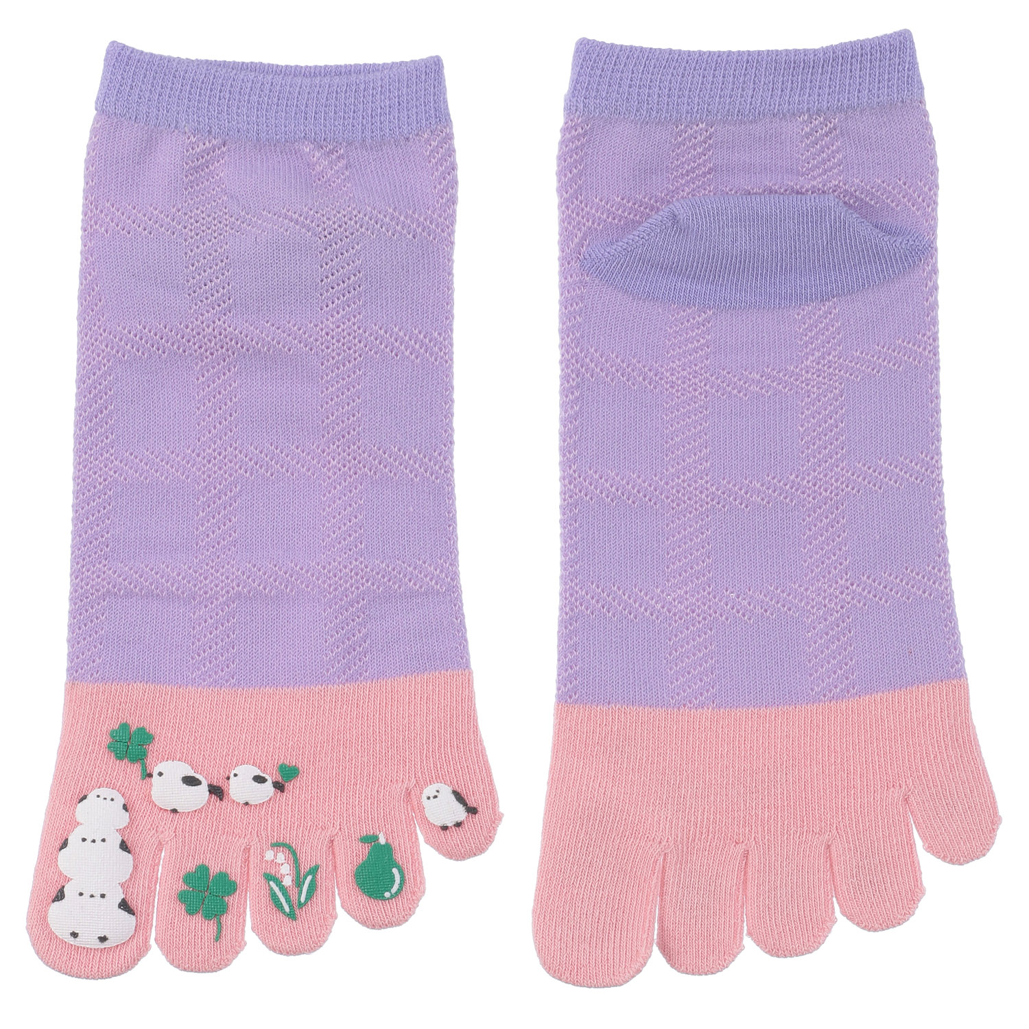 STREAM 5本指  だんご シマエナガ  スニーカー丈 靴下 - 画像4