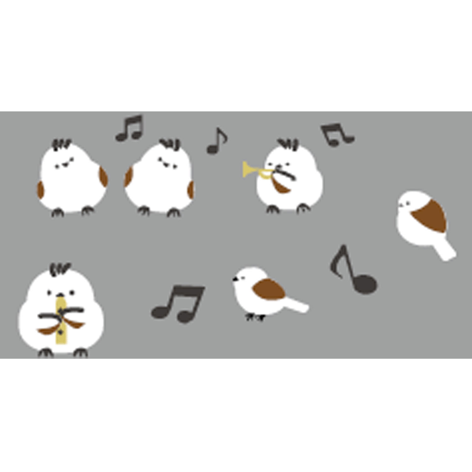 STREAM 5本指 シマエナガ 音楽会 クルー丈 靴下【在庫限り】 - 画像2