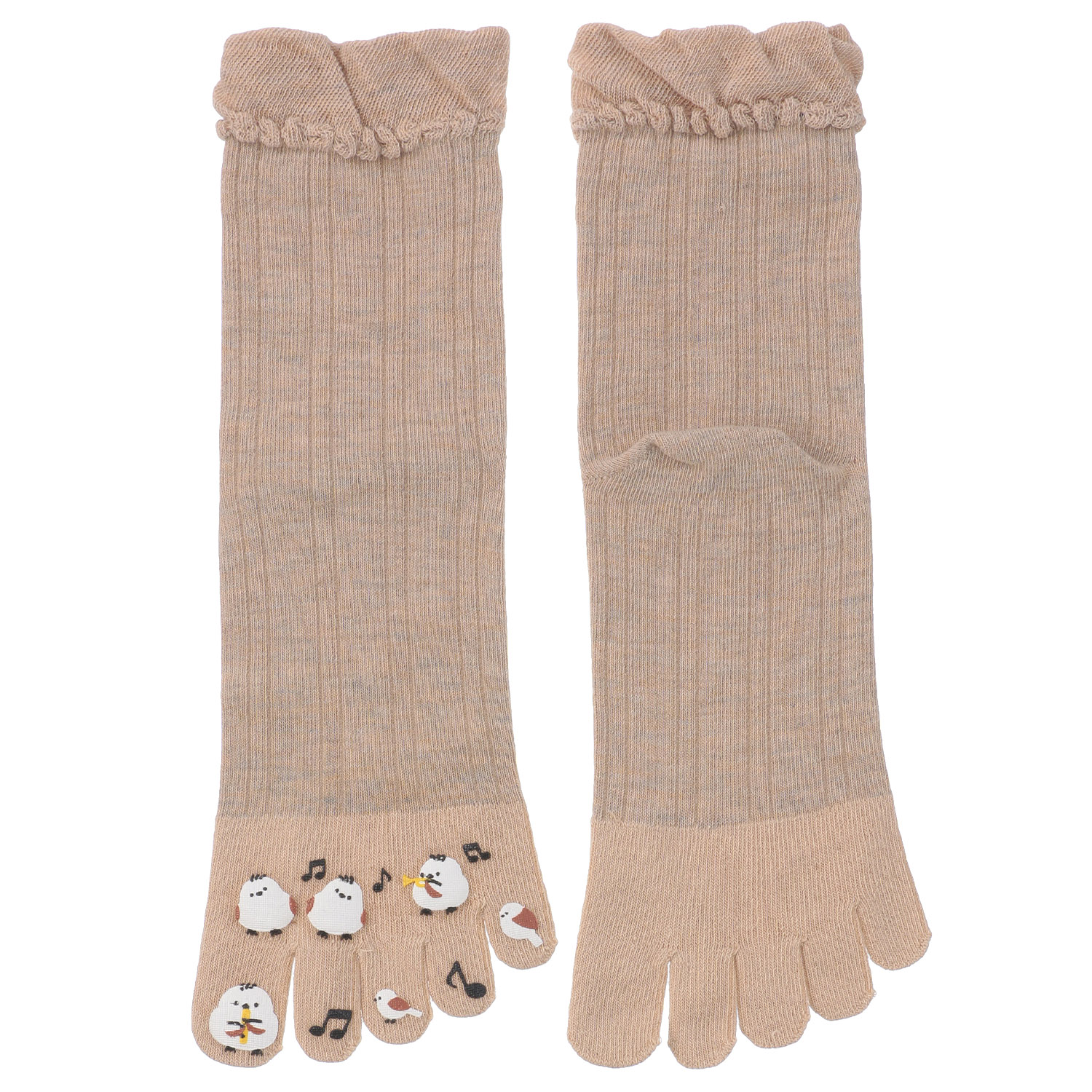 STREAM 5本指 シマエナガ 音楽会 クルー丈 靴下【在庫限り】 - 画像4