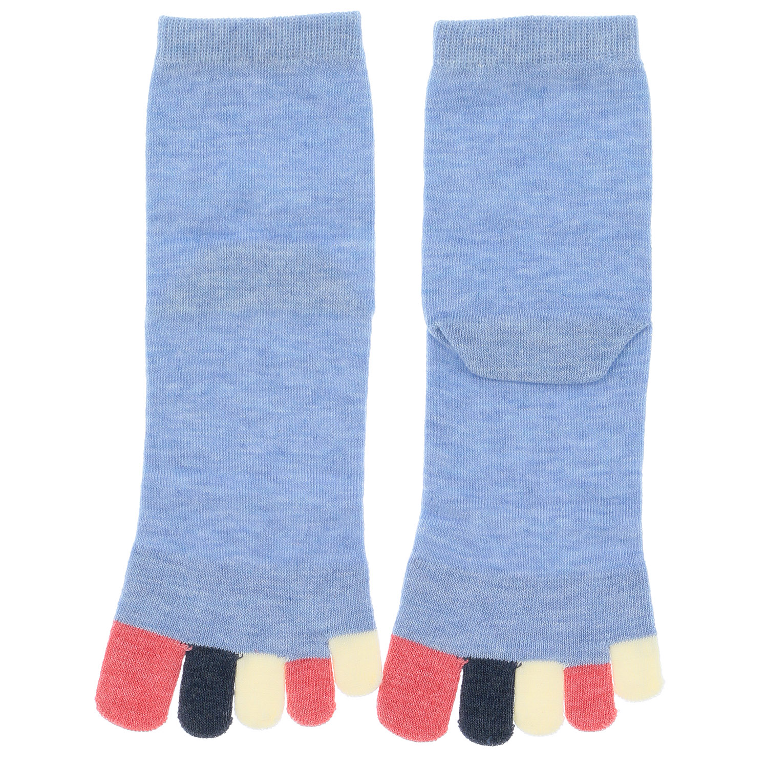 STREAM 5本指 接触冷感 クルー丈 指先マリン  靴下 - 画像4