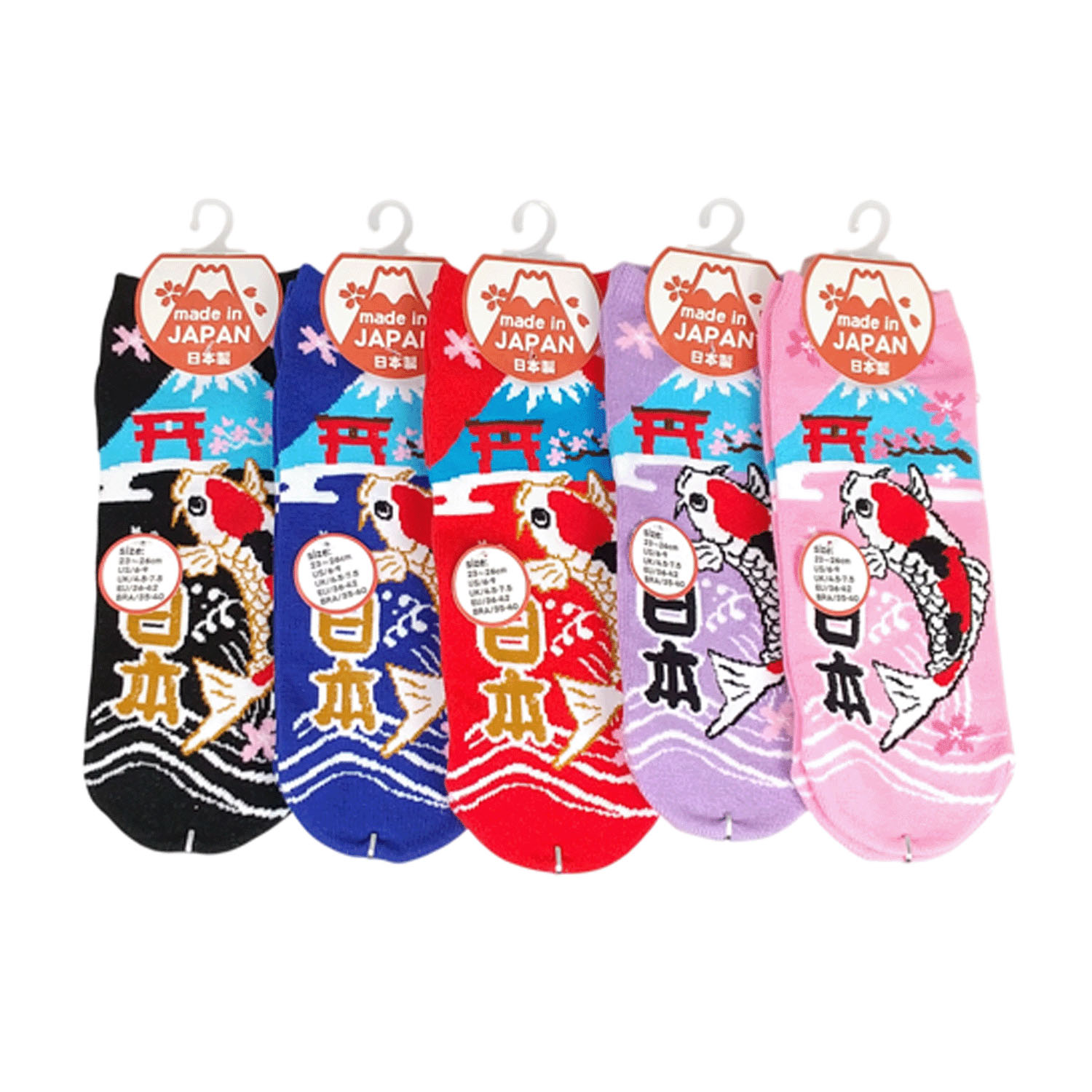 お土産ソックス 鯉と富士山