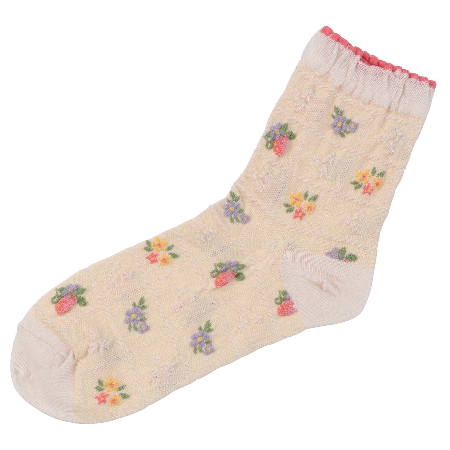 あなたに優しい ロークルー 表綿100％ イチゴチェック【在庫限り】 - 画像2