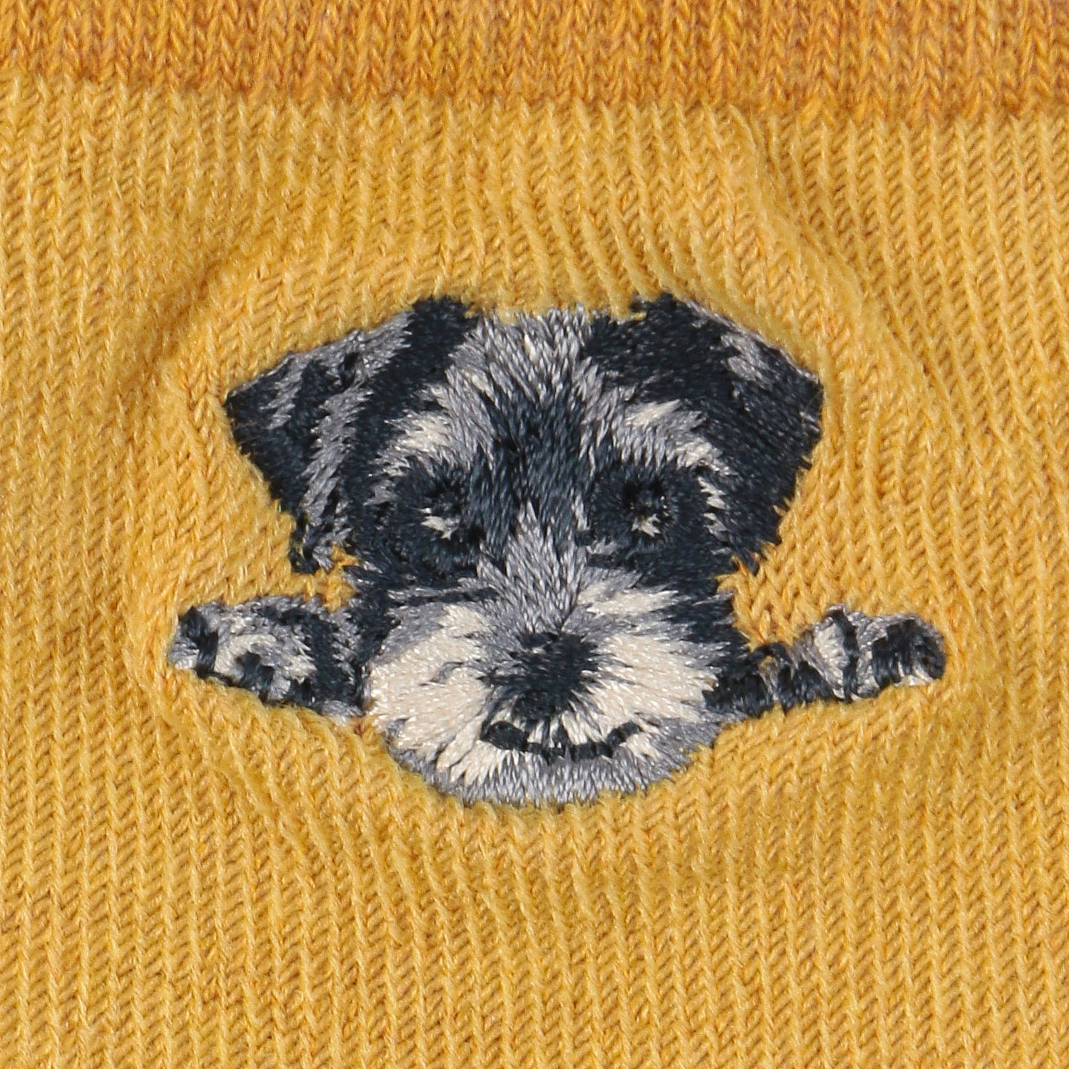 ロークルー丈 シュナウザー刺繍フロート杉柄【在庫限り】 - 画像2