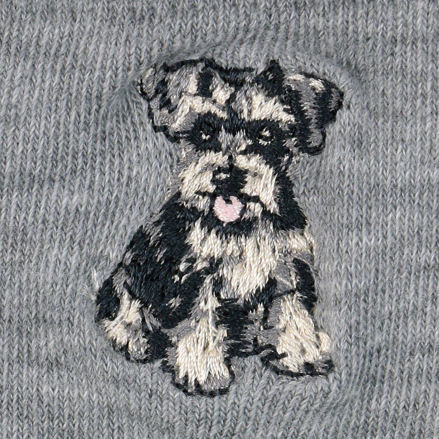 ロークルー丈 シュナウザー刺繍ライン【在庫限り】 - 画像2