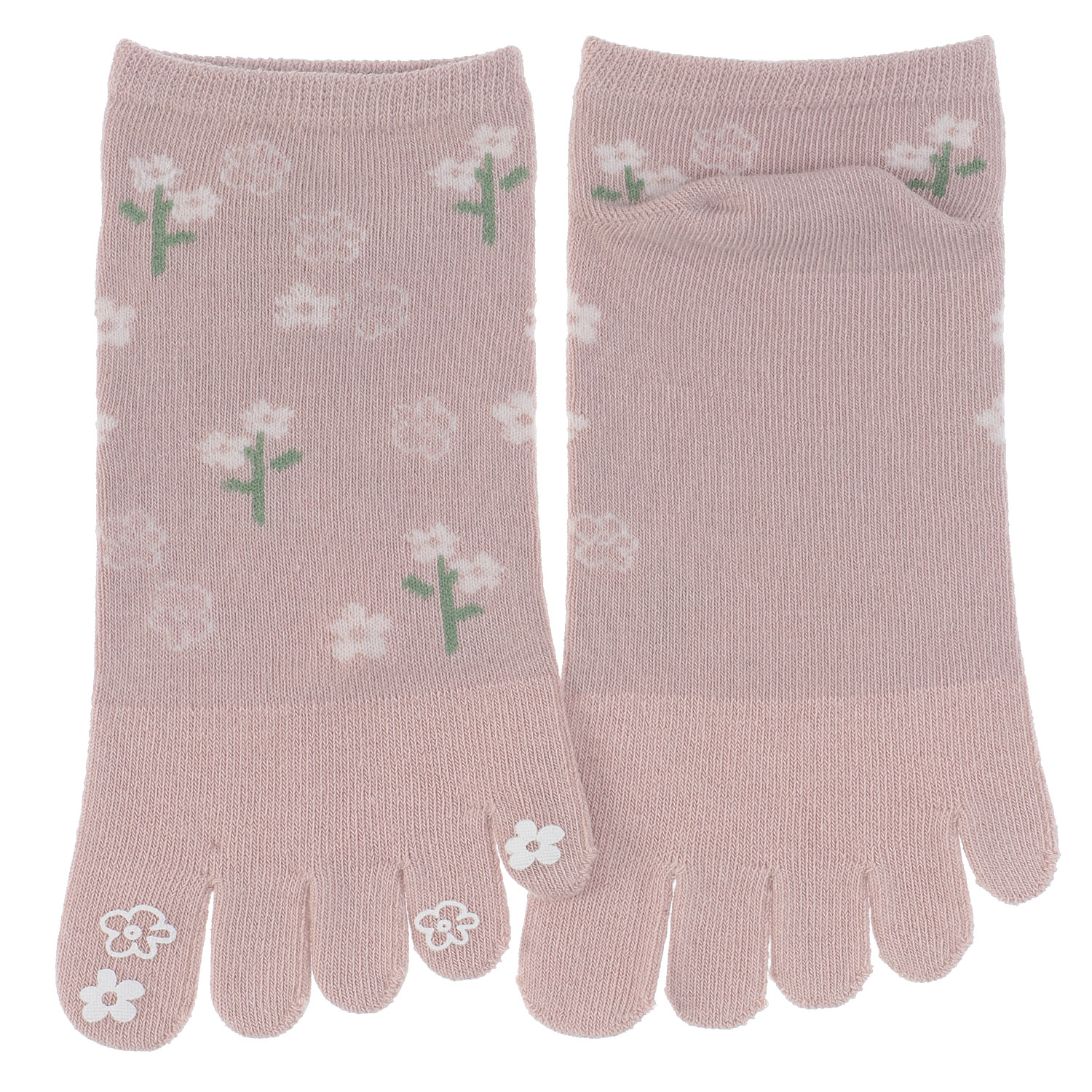 5本指 スニーカー丈 花ラバープリント 花柄【在庫限り】 - 画像2