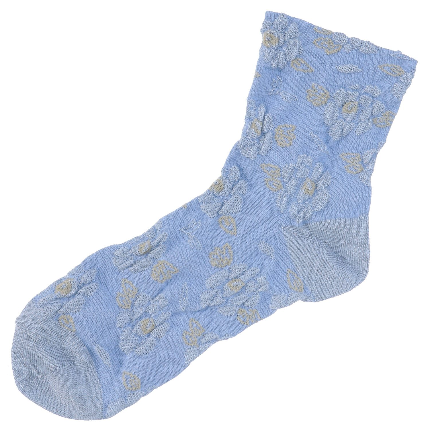 接触冷感 ロークルー丈 深口フロートフラワー【在庫限り】 - 画像2