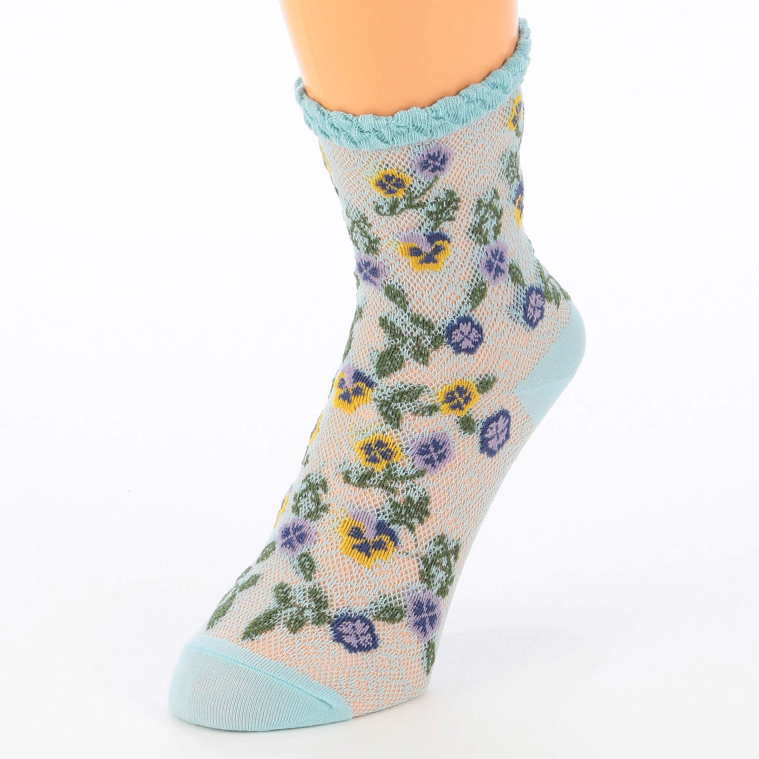 bonbon ロークルー レース風メッシュ パンジー - 画像3