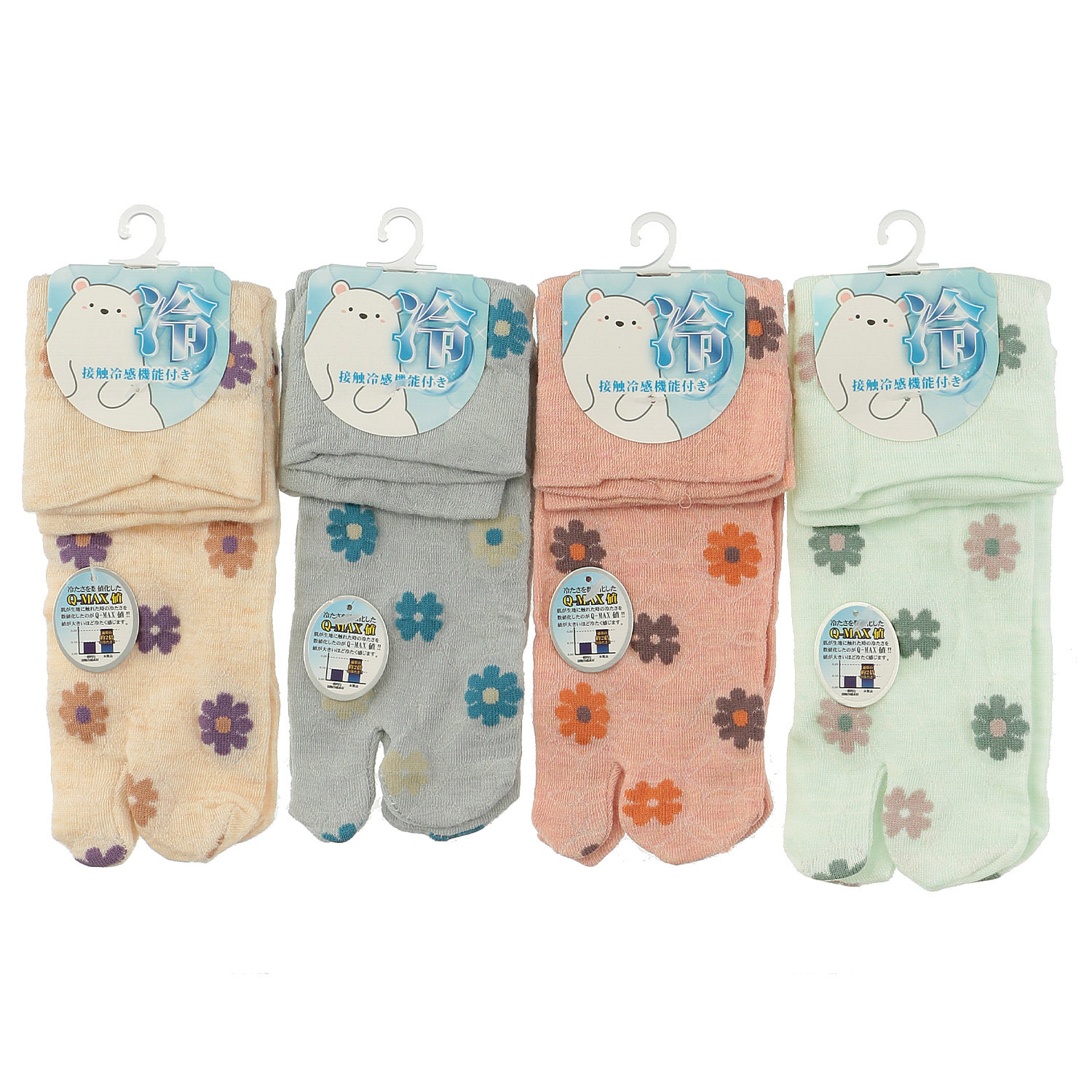 足袋    接触冷感 花柄  靴下