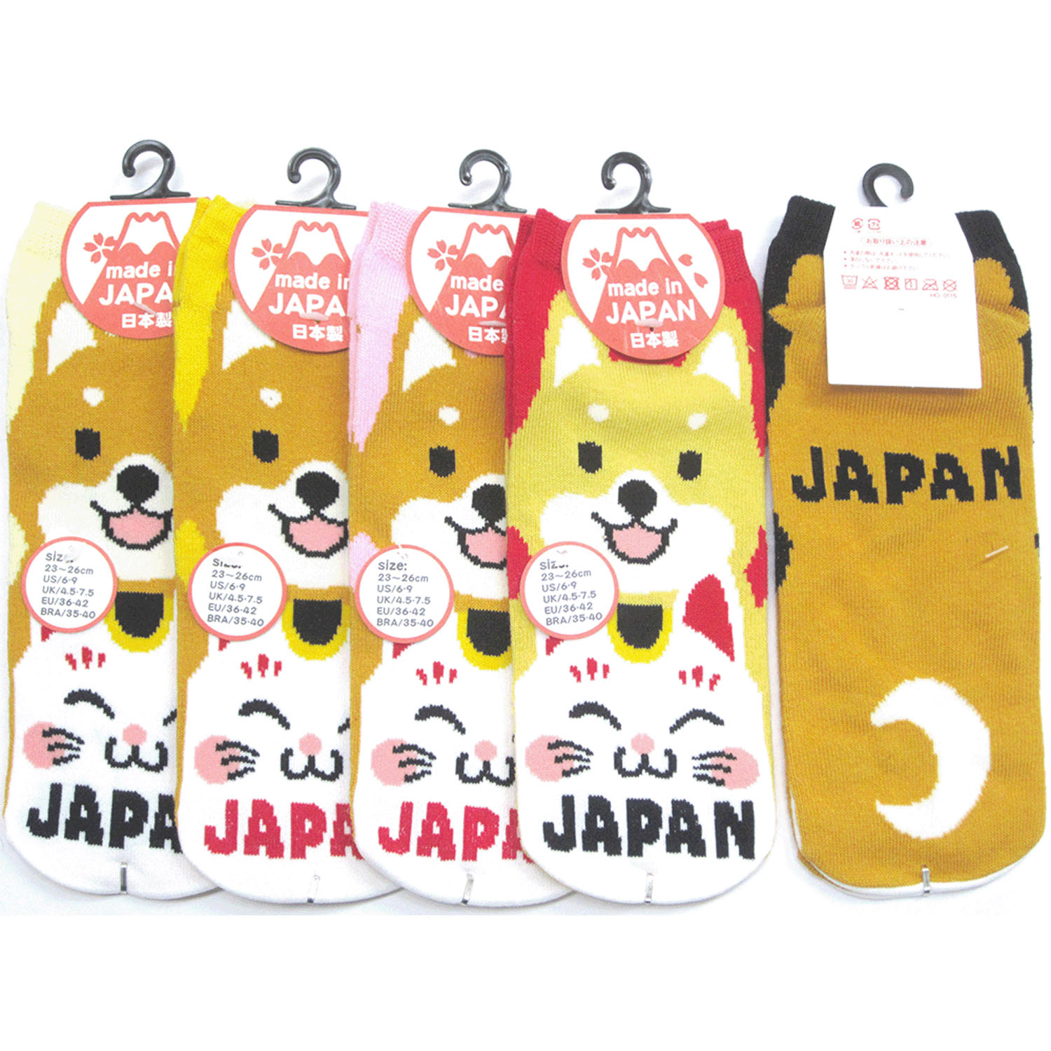 お土産ソックス 柴犬と招き猫（色アソート3足組）【在庫限り】