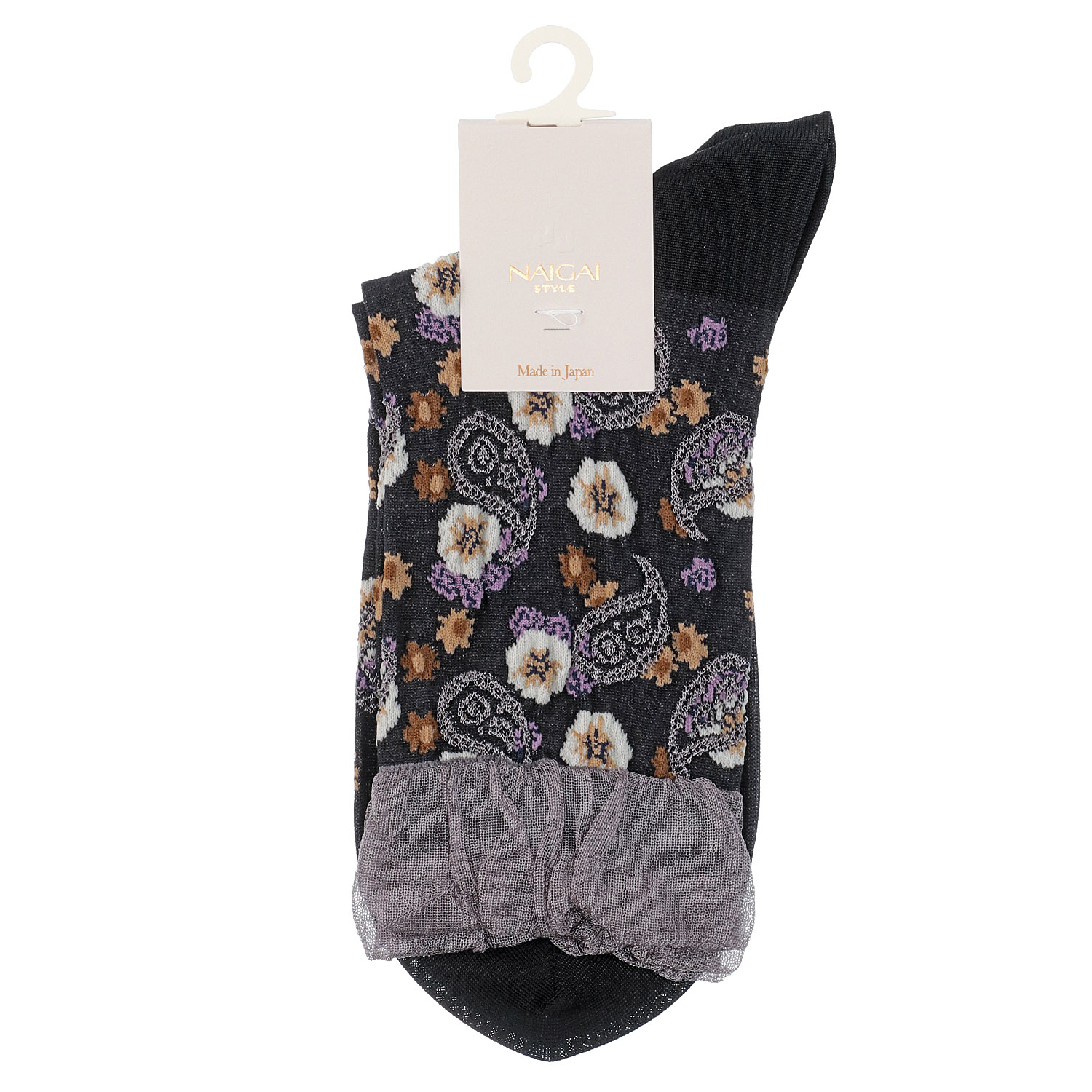 NAIGAI STYLE ペイズリーフラワーフロート クルー丈 - 画像3