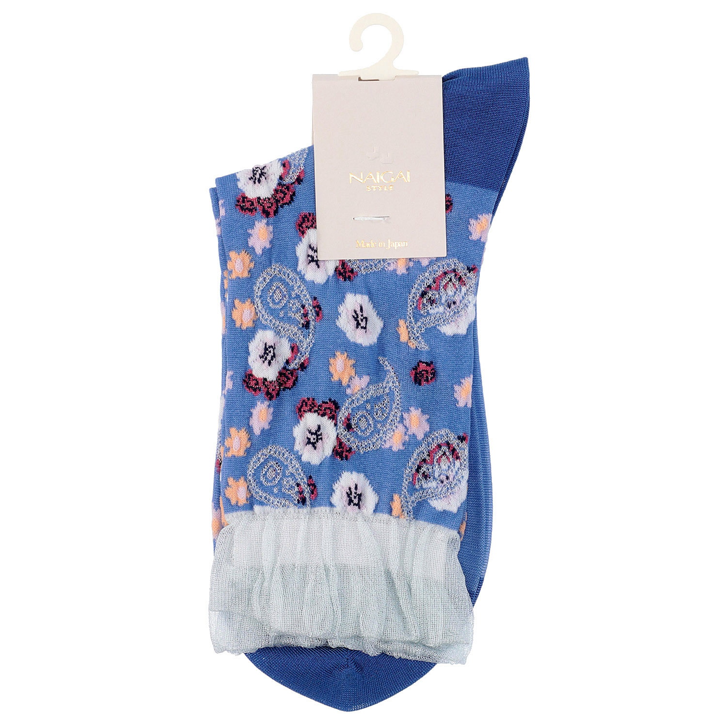 NAIGAI STYLE ペイズリーフラワーフロート クルー丈 - 画像5