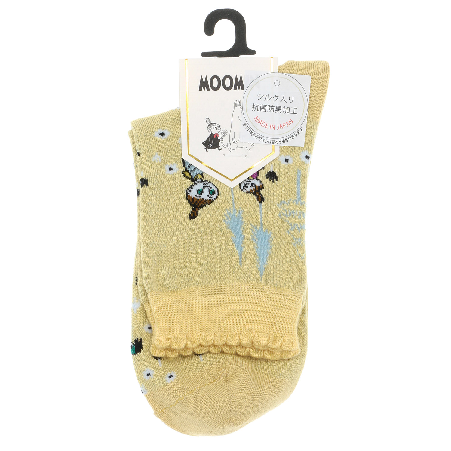 日本製 MOOMINロークルーソックス シルク入り ピクニック柄【在庫限り】 - 画像5