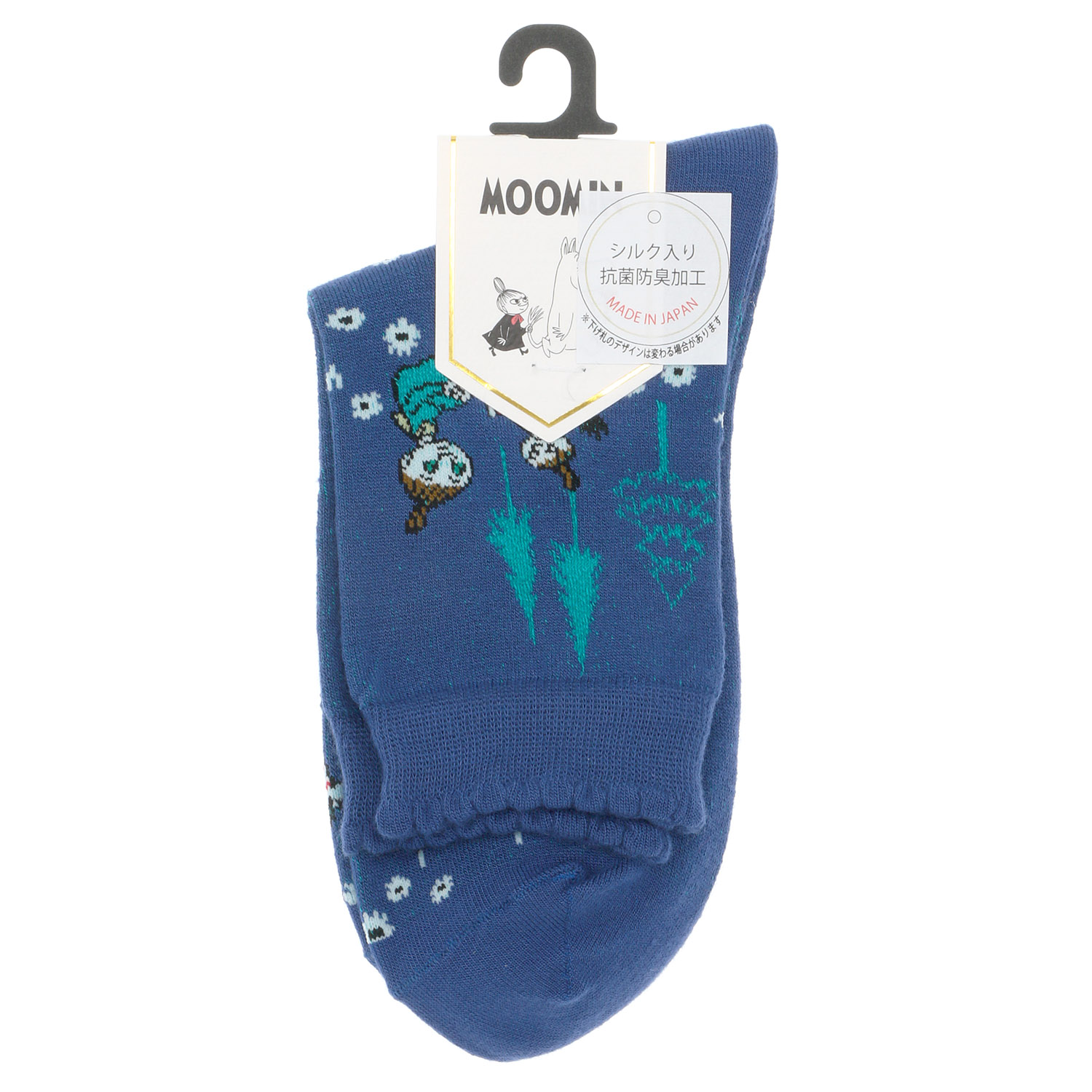 日本製 MOOMINロークルーソックス シルク入り ピクニック柄【在庫限り】 - 画像7