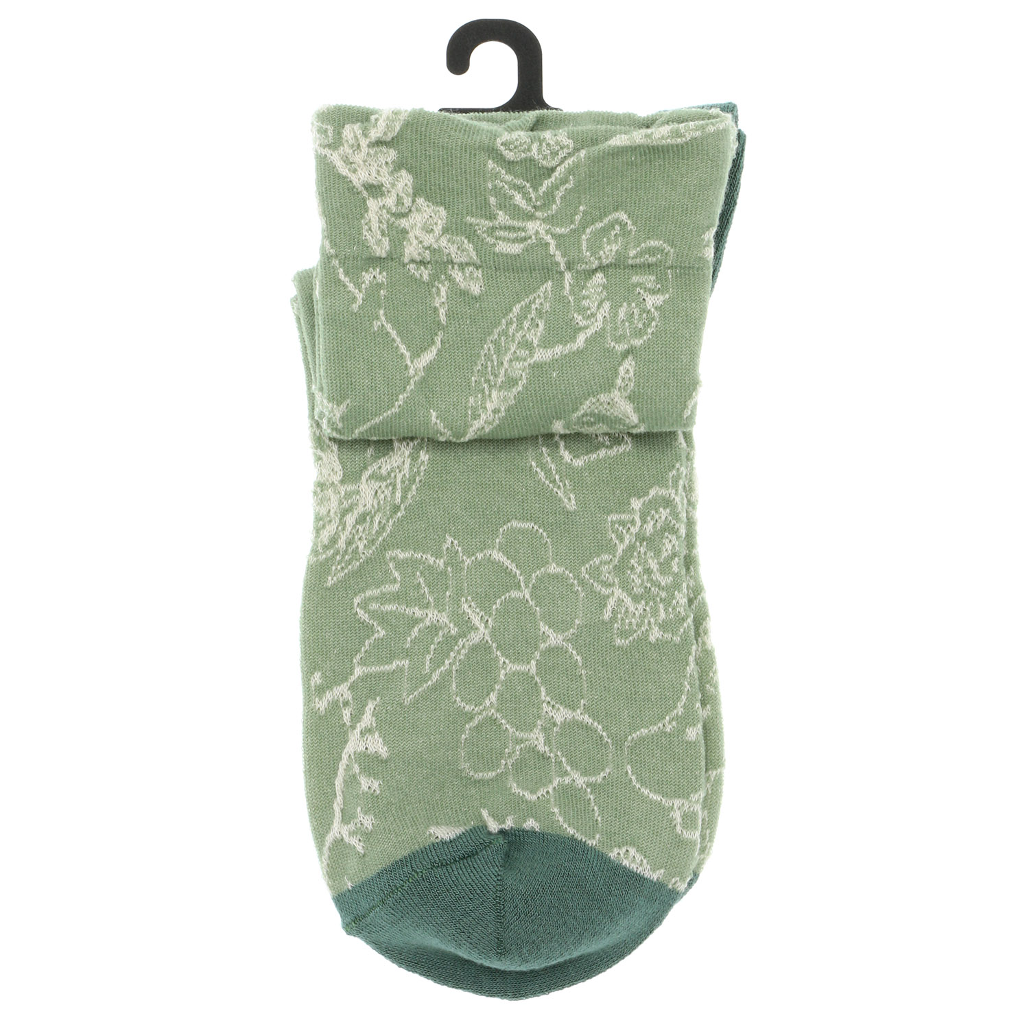 日本製 MOOMINロークルーソックス シルク入り 逆スパフルーツガーデン柄【在庫限り】 - 画像6