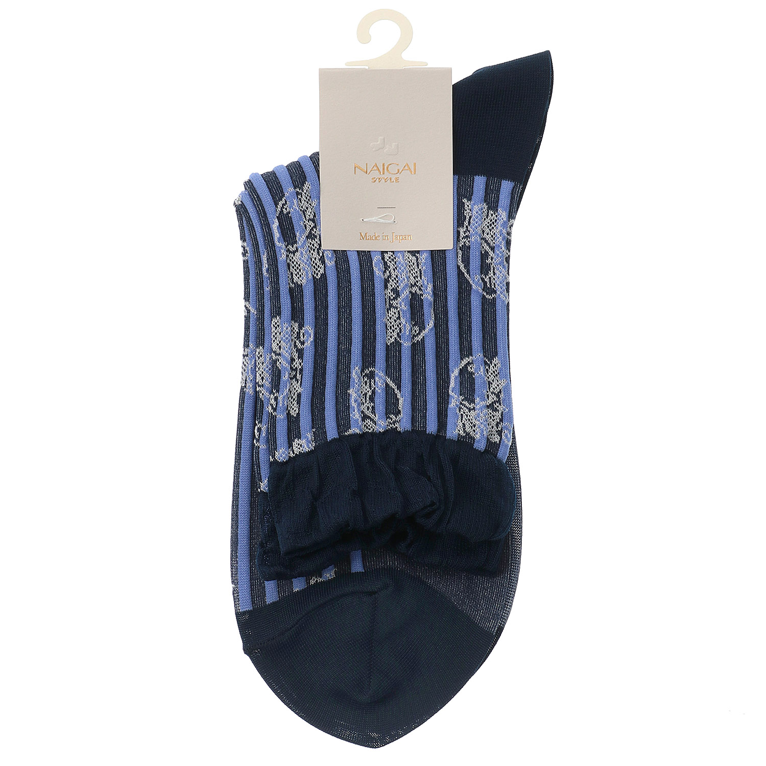 NAIGAI STYLE リングストライプ フロート クルー丈 - 画像5