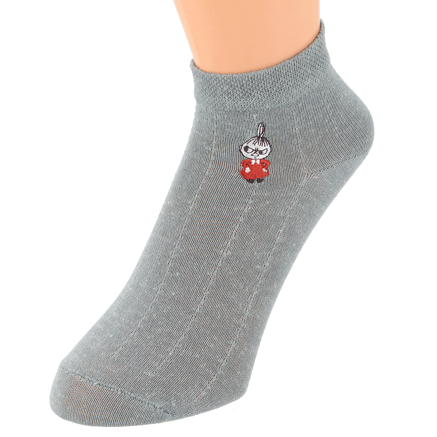 MOOMIN スニーカー丈ソックス 麻入り タックストライプ【在庫限り】 - 画像5