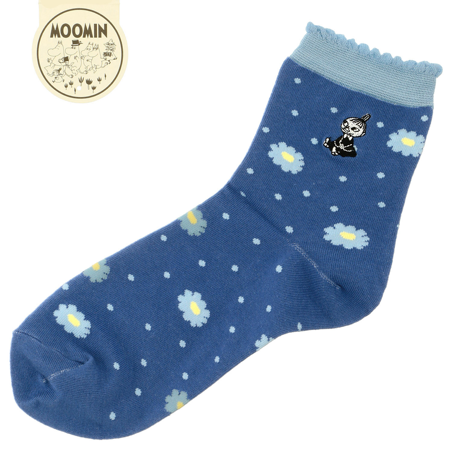 MOOMIN ロークルーソックス 花ドット＋ミイ刺繍【在庫限り】 - 画像5