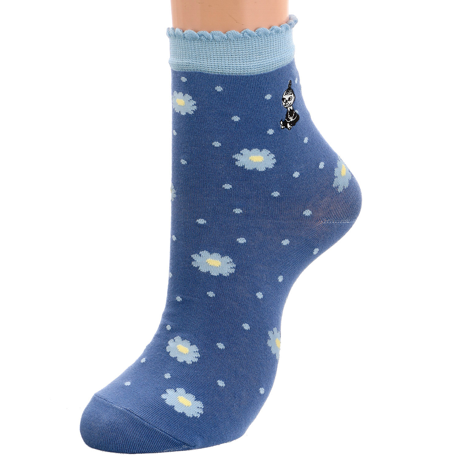 MOOMIN ロークルーソックス 花ドット＋ミイ刺繍【在庫限り】 - 画像6