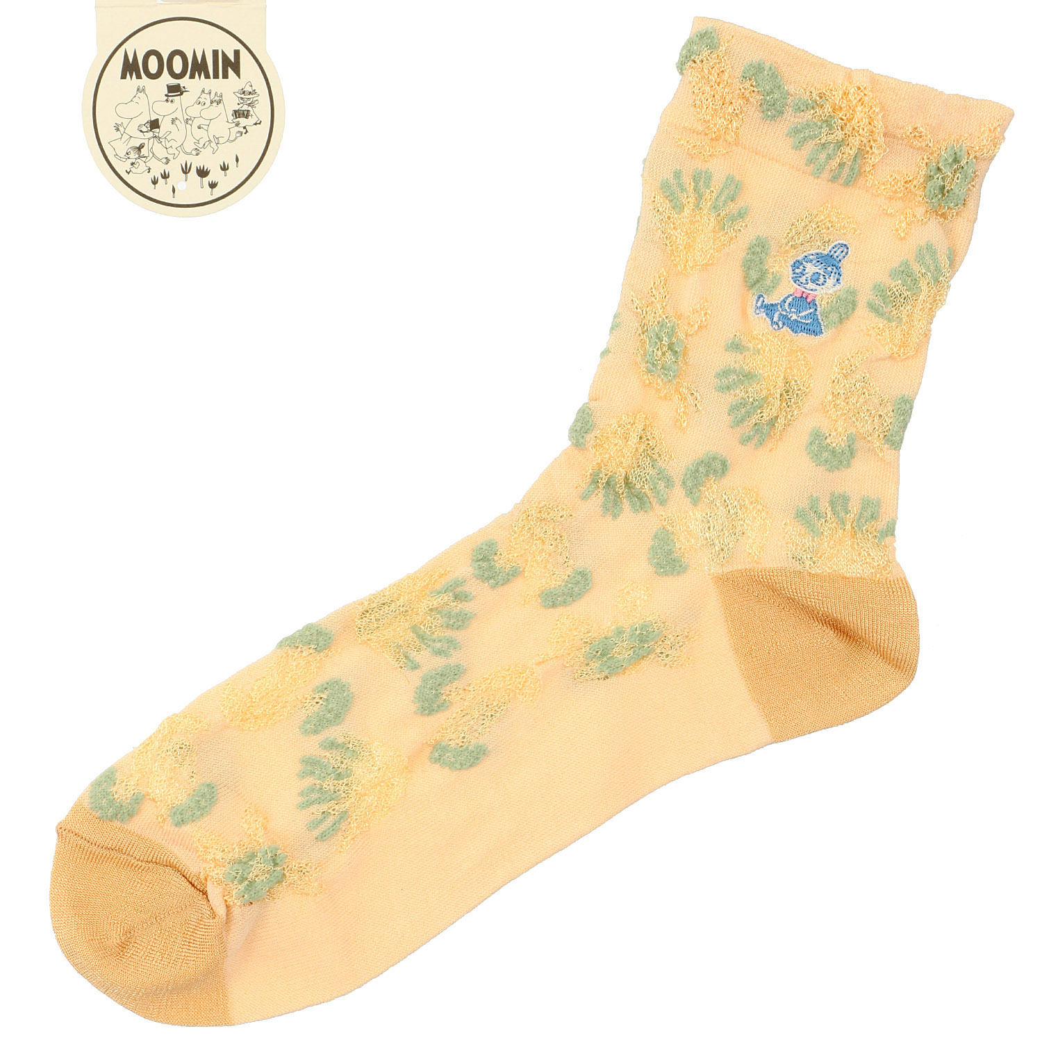 MOOMIN ロークルーソックス 花柄ミイ刺繍【在庫限り】 - 画像6