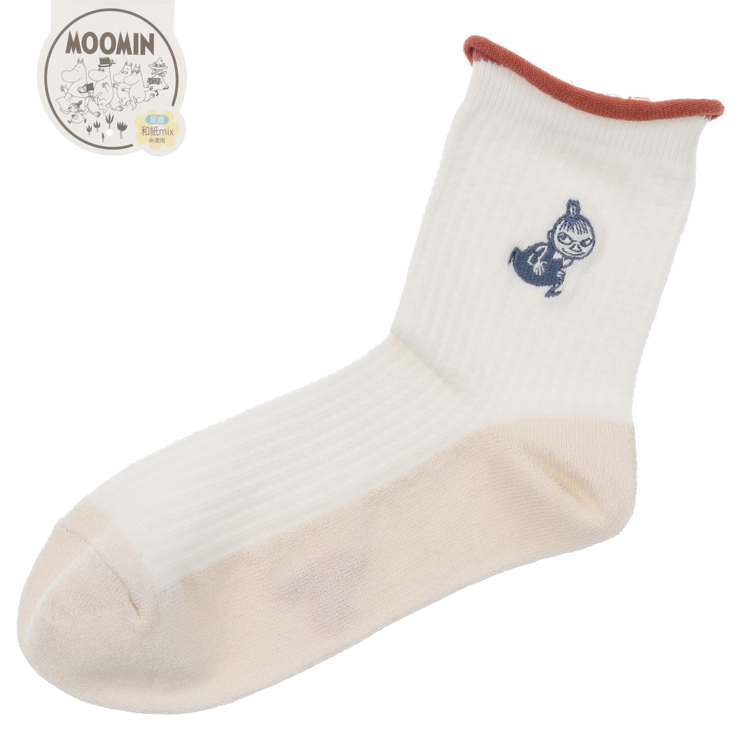 MOOMIN ロークルーソックス サーマル風ミイ刺繍【在庫限り】 - 画像2