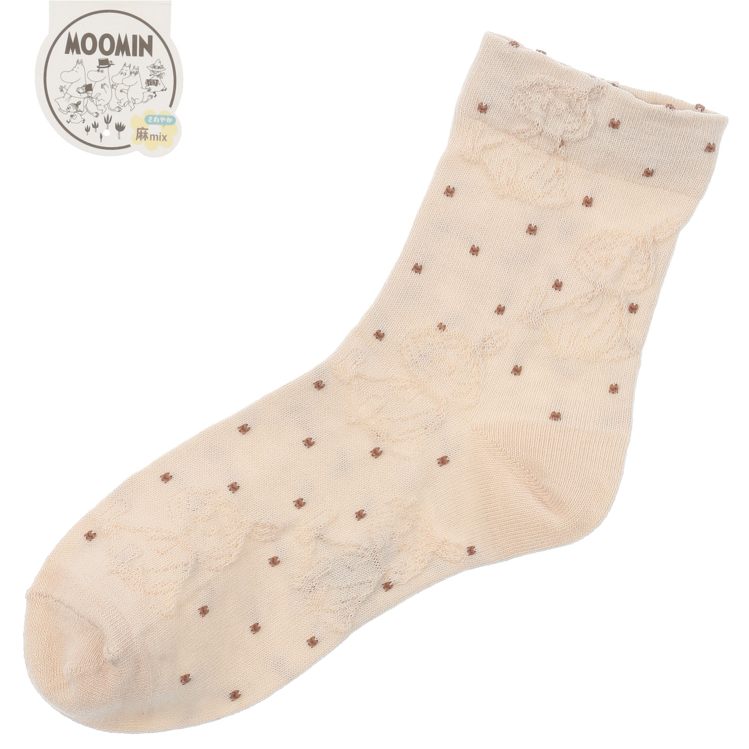 MOOMIN ロークルーソックス 逆スパミイドット - 画像3