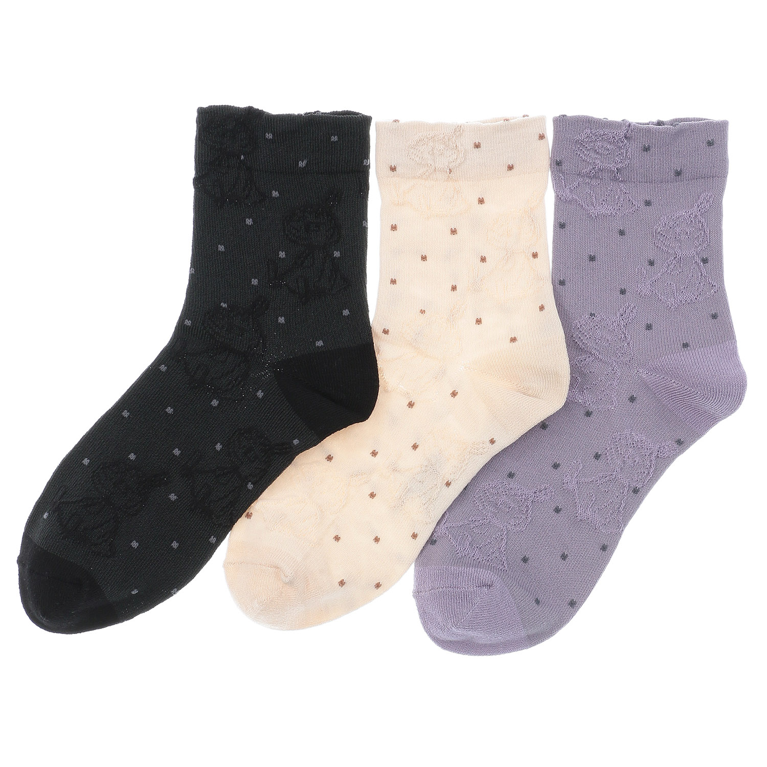 MOOMIN ロークルーソックス 逆スパミイドット