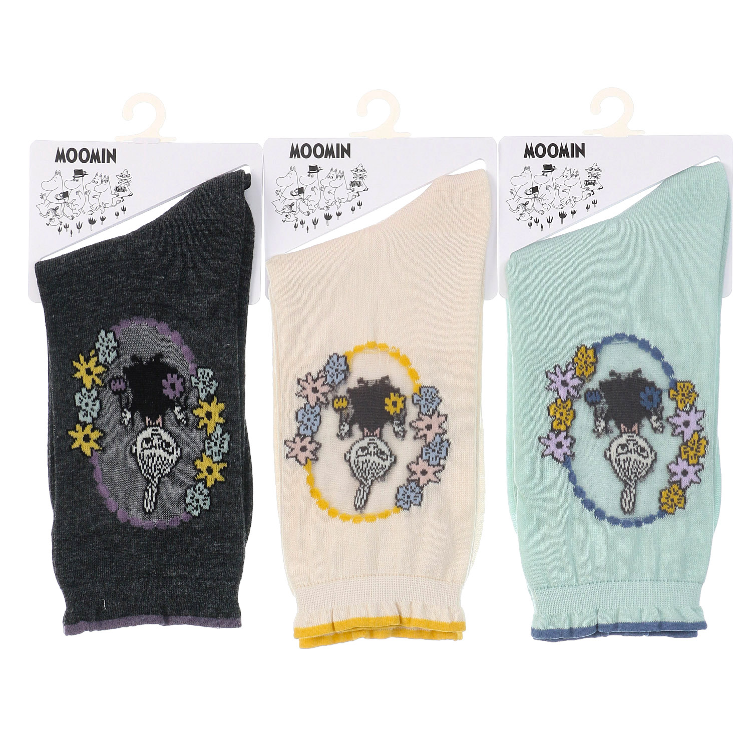MOOMIN ロークルーソックス 部分シースル－ フレームミイ