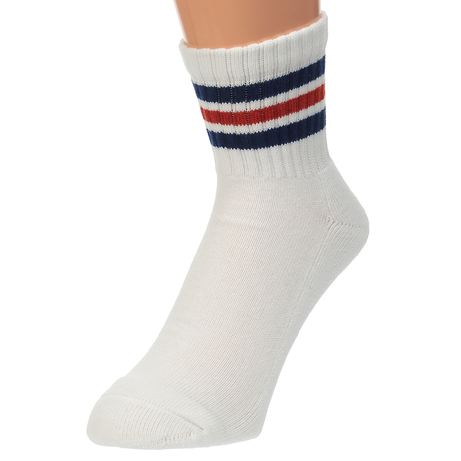 FRUIT OF THE LOOM／ フルーツオブザルーム  3足セット    クルー丈 ボーダー 靴下【在庫限り】 - 画像2