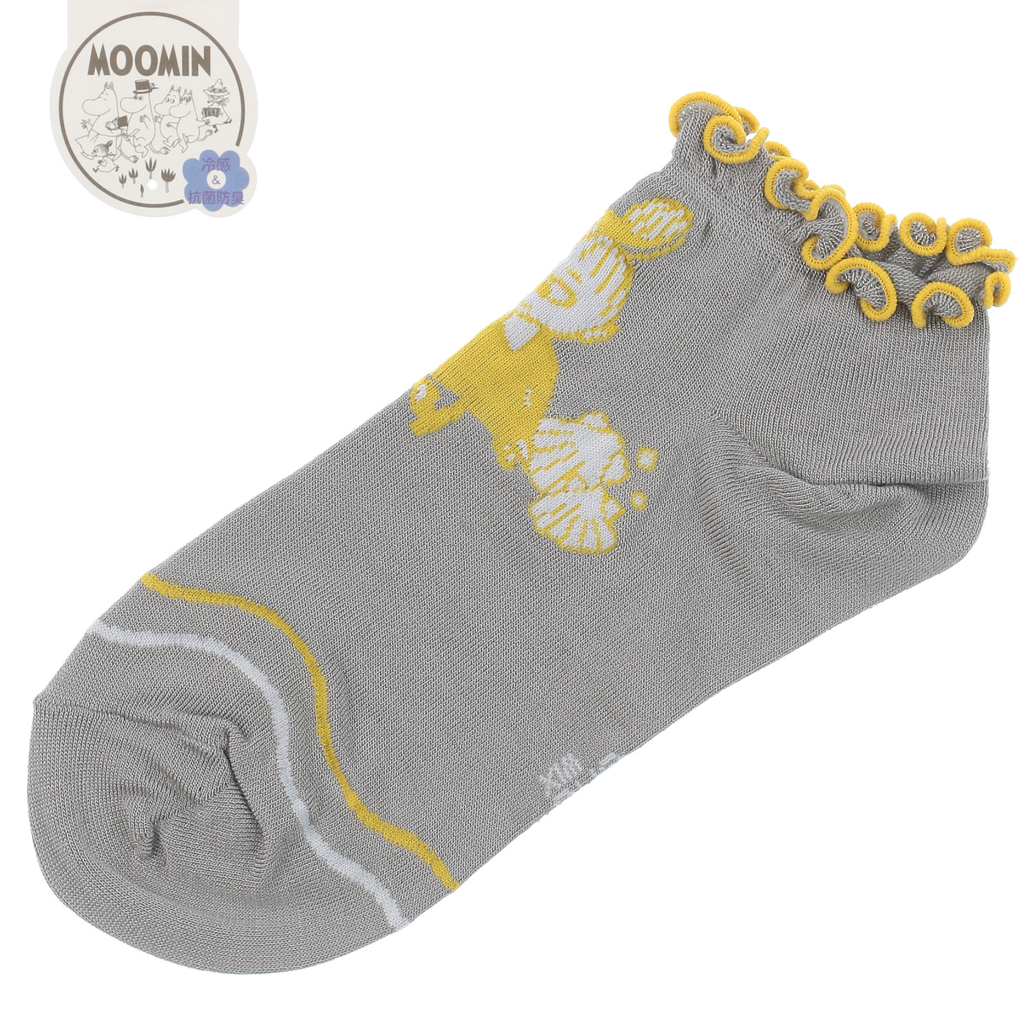 MOOMIN 冷感スニーカー丈ソックス メロウフラッグミイ柄【在庫限り】 - 画像2