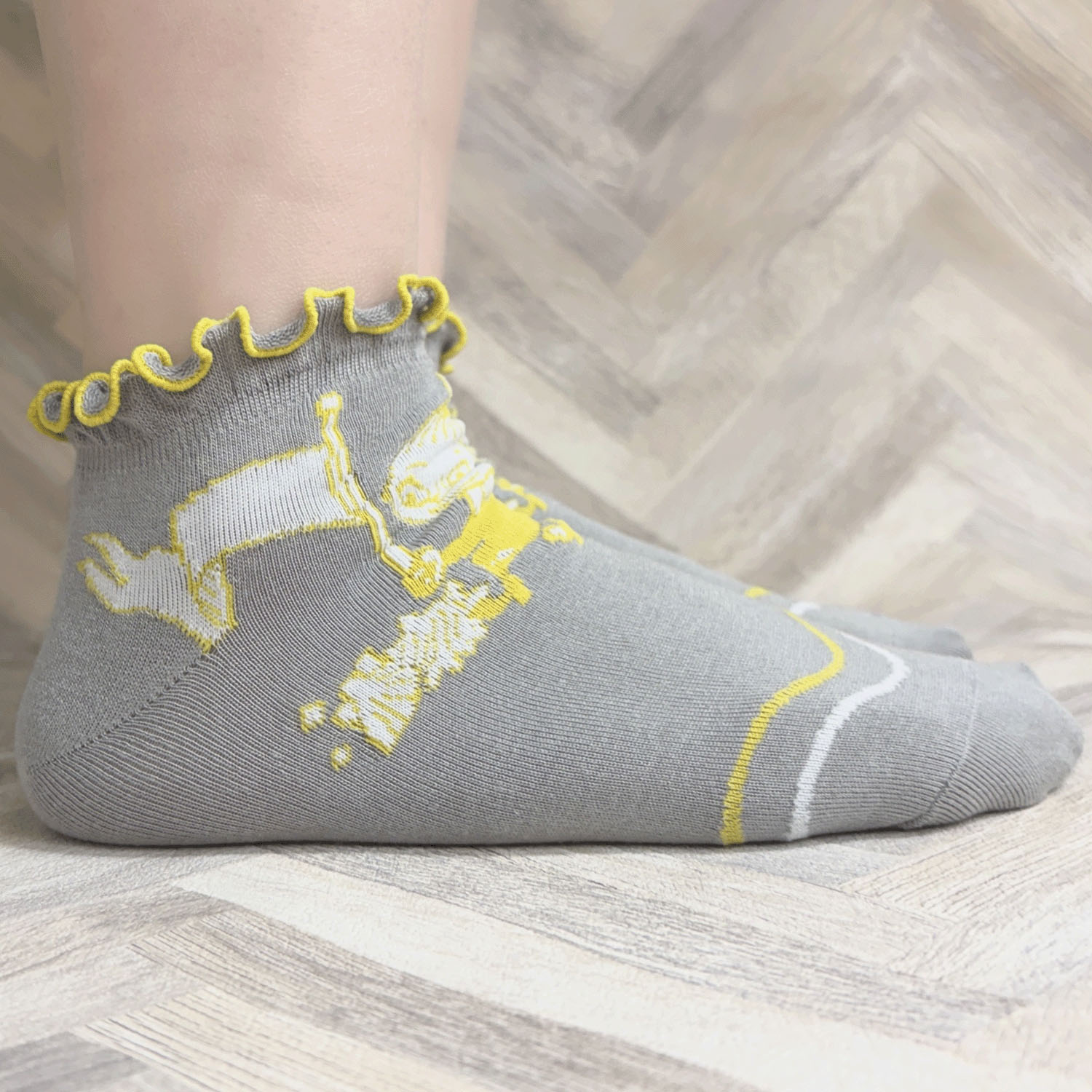 MOOMIN 冷感スニーカー丈ソックス メロウフラッグミイ柄【在庫限り】 - 画像3