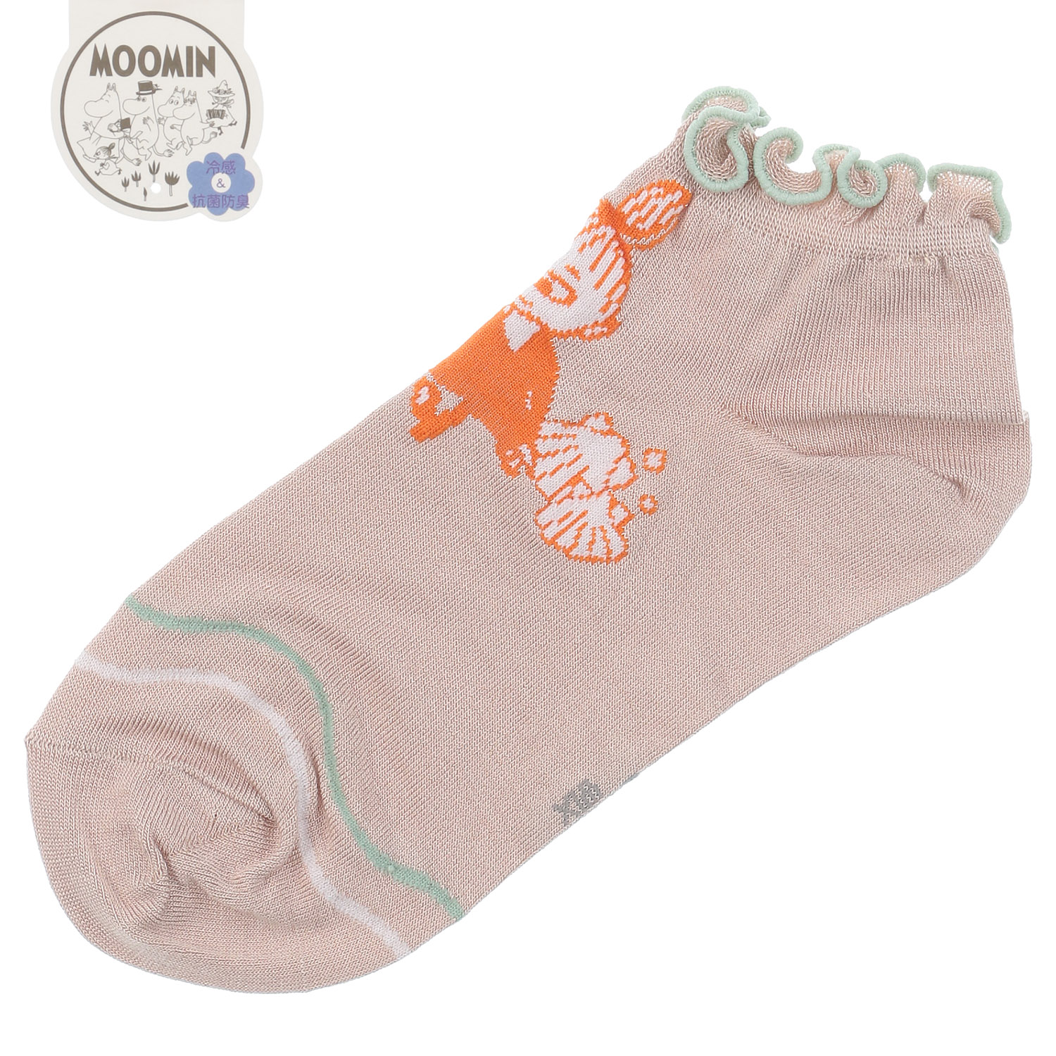 MOOMIN 冷感スニーカー丈ソックス メロウフラッグミイ柄【在庫限り】 - 画像5