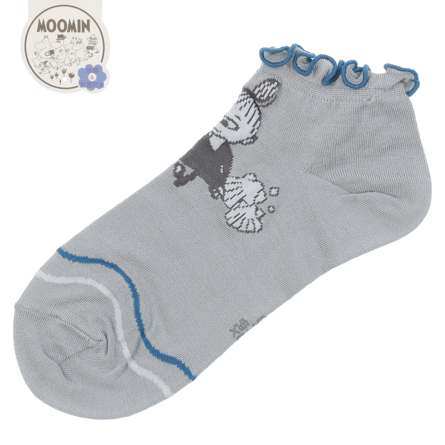 MOOMIN 冷感スニーカー丈ソックス メロウフラッグミイ柄【在庫限り】 - 画像6