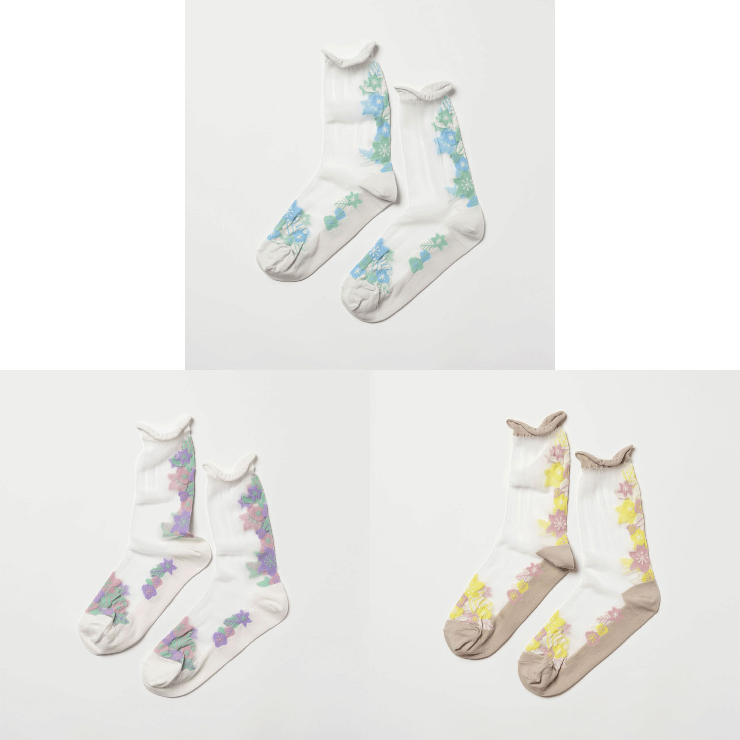 fromFシースルーソックス（Pieni kukka／小花）【在庫限り】