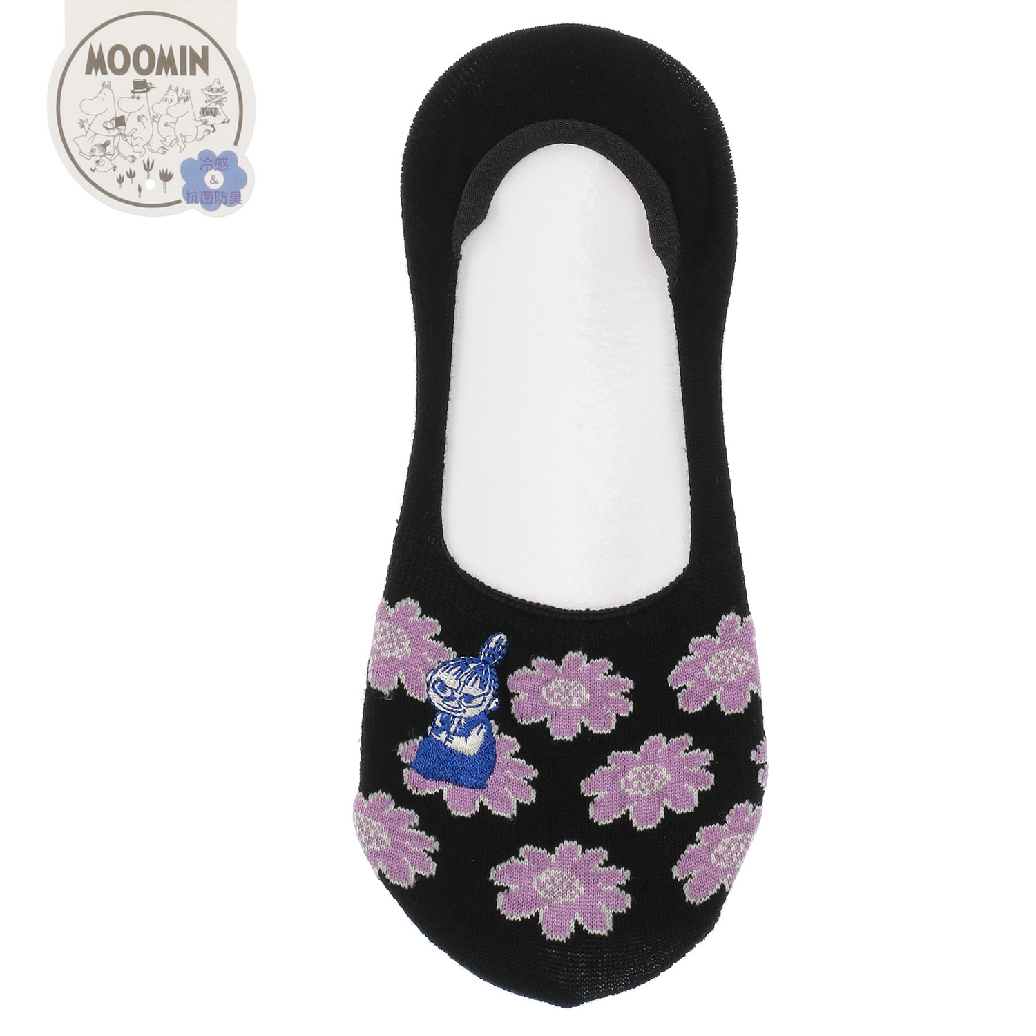 MOOMIN 冷感カバーソックス 花畑ミイ刺繍 - 画像6