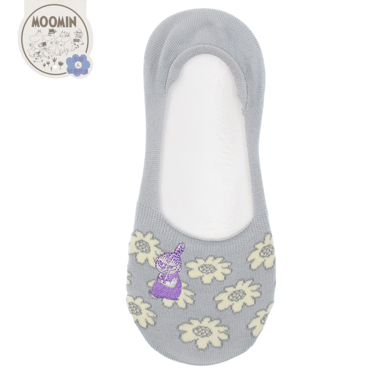 MOOMIN 冷感カバーソックス 花畑ミイ刺繍