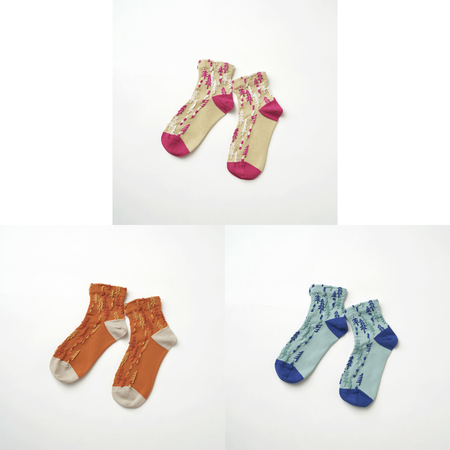 fromFショート丈ソックス（puita／森）【在庫限り】