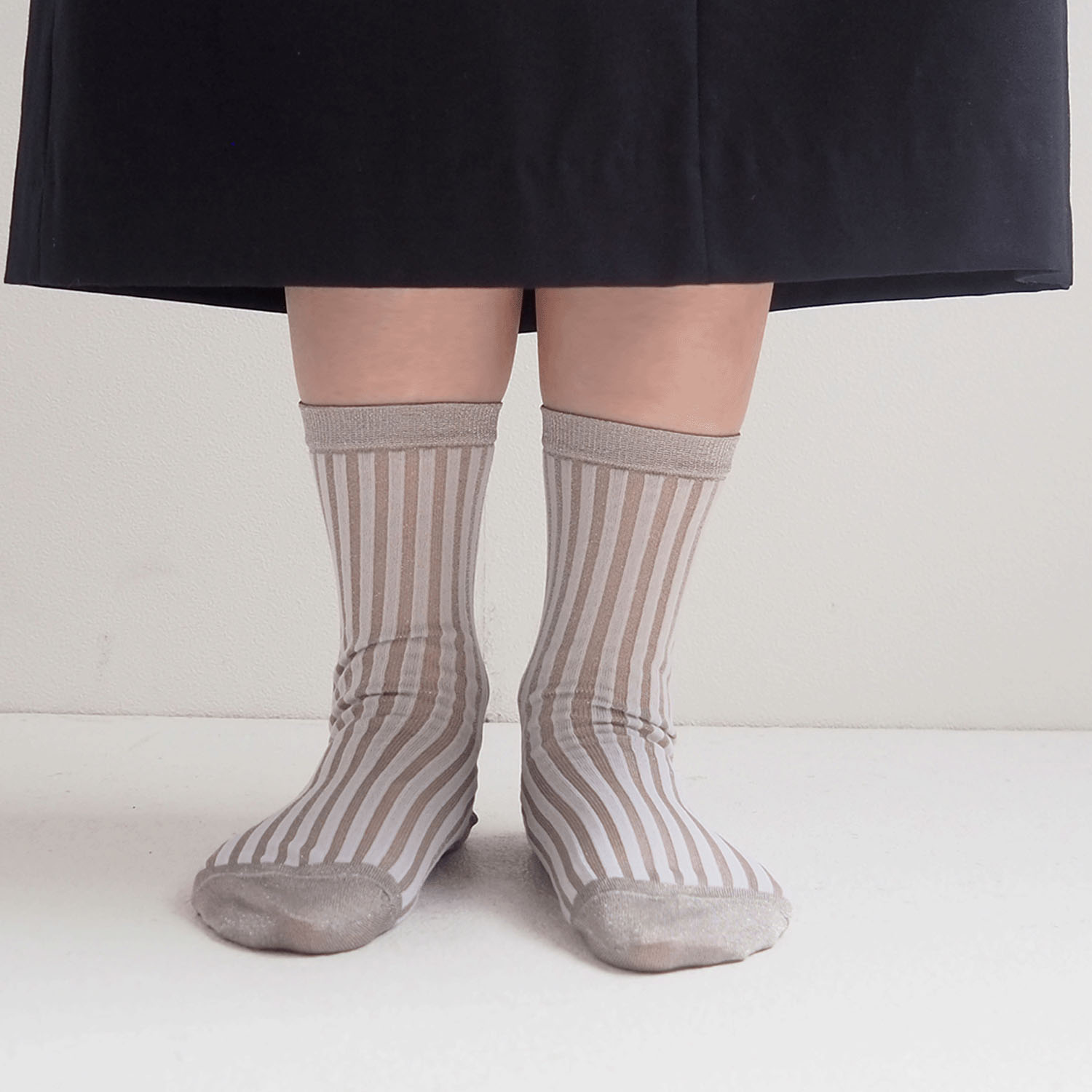 andeotte シースルーストライプラメソックス【在庫限り】 - 画像3