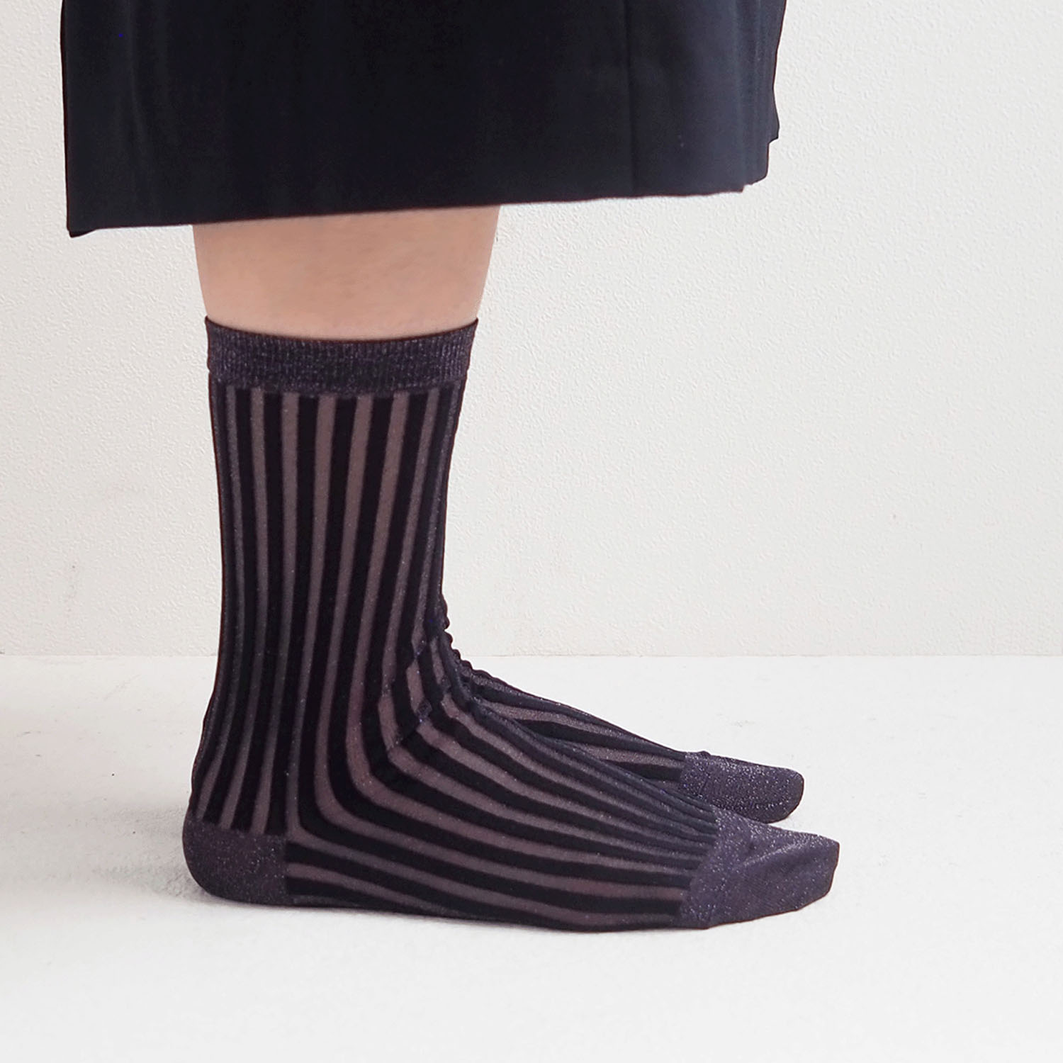 andeotte シースルーストライプラメソックス【在庫限り】 - 画像6