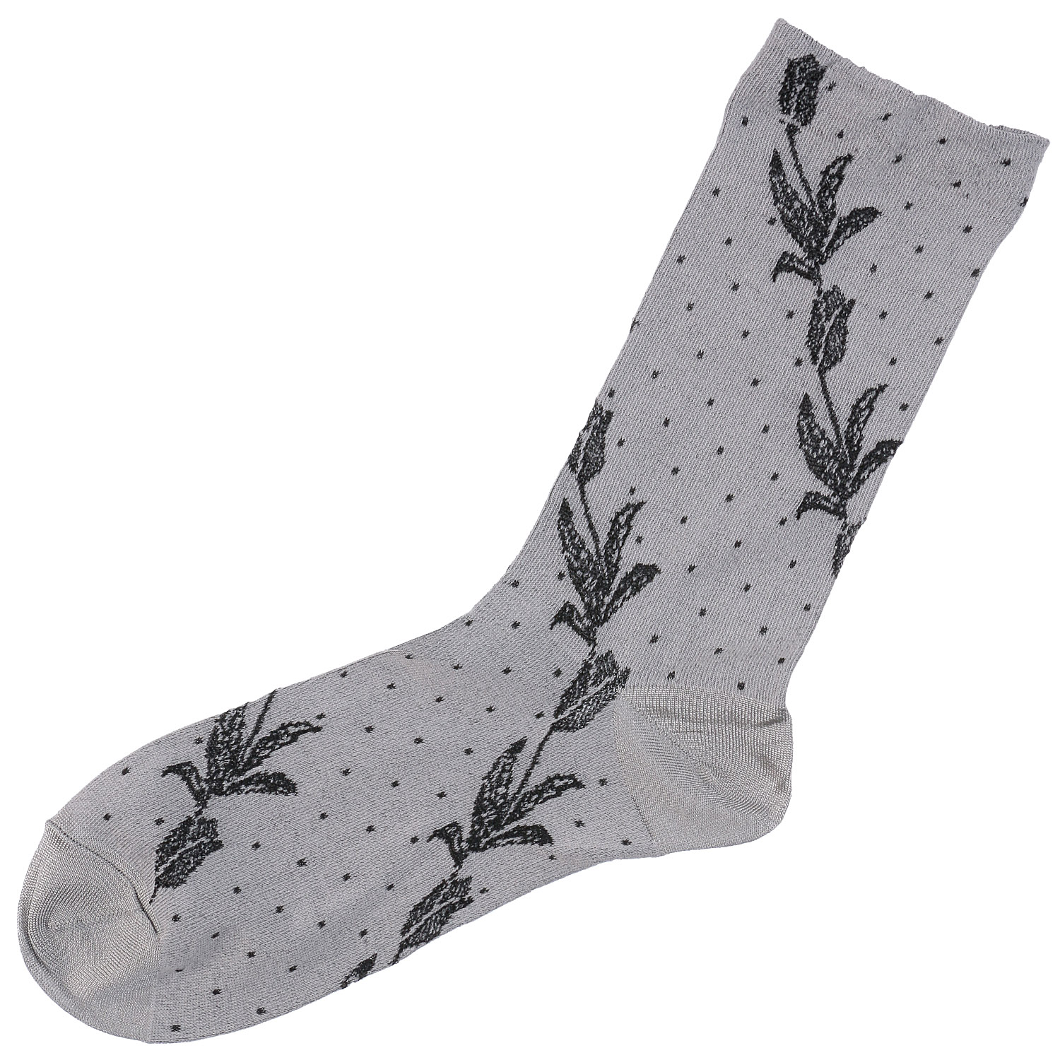 プティパ クルー丈 光沢 バイヤスレースドット柄【在庫限り】