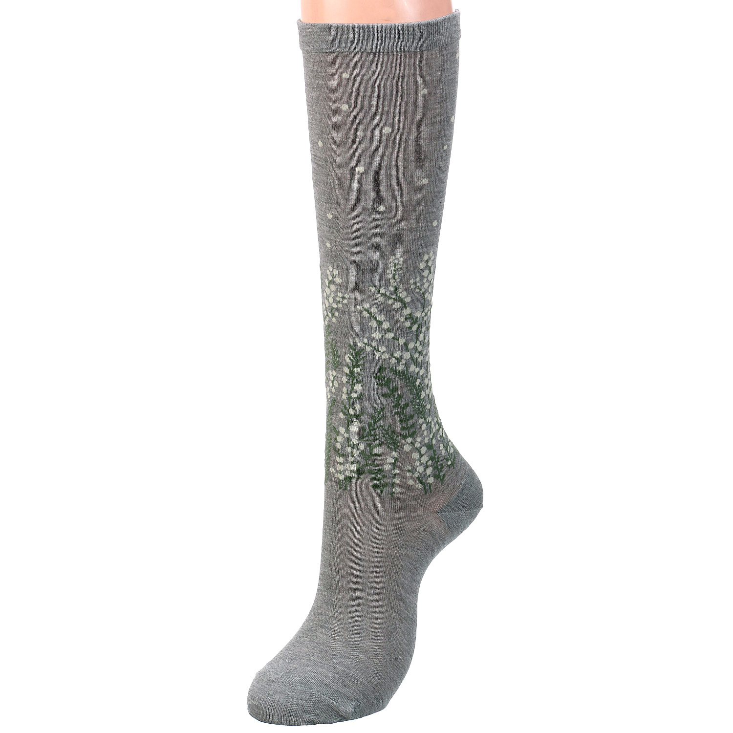 プティパ ハイソックス モダール プチフラワー【在庫限り】 - 画像3