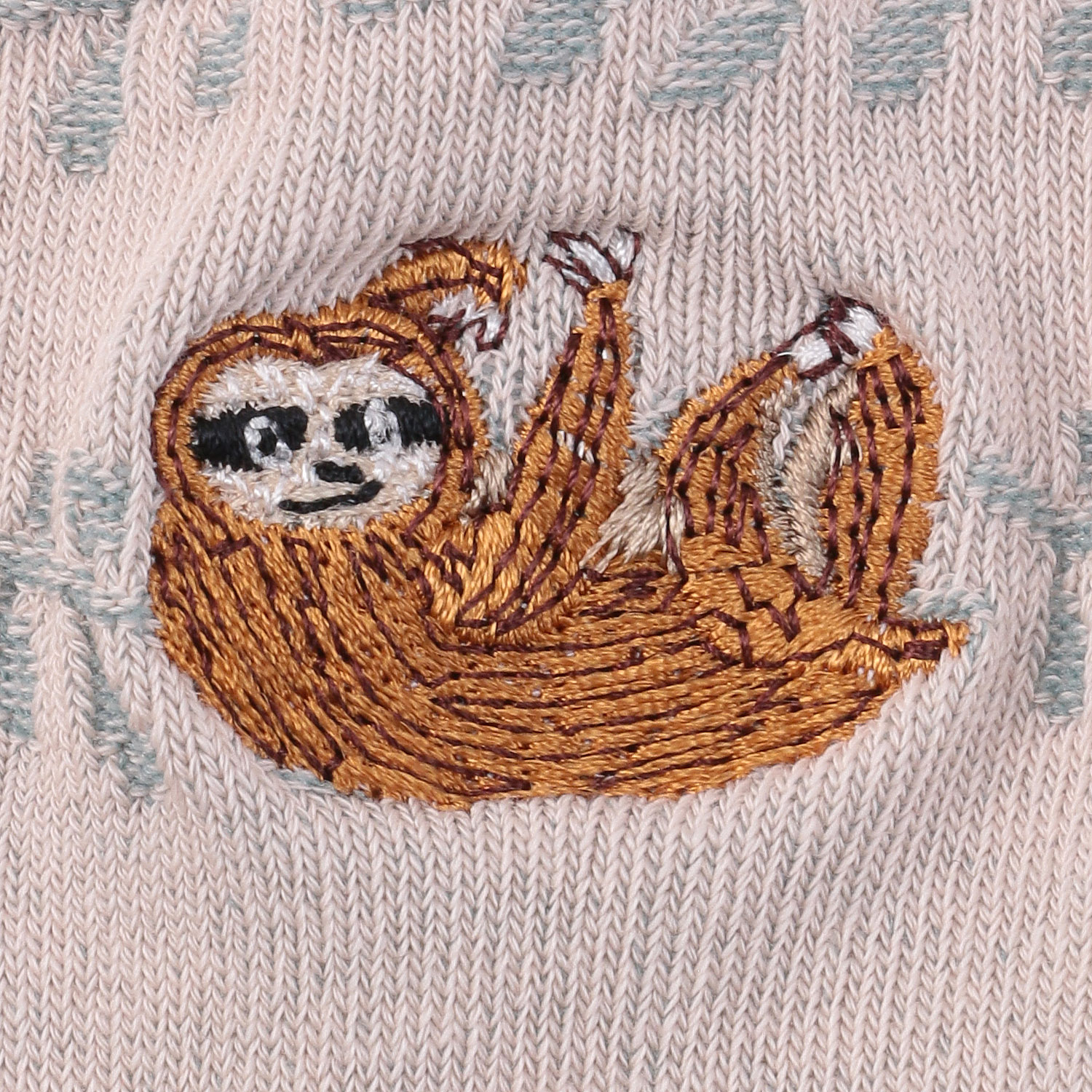 プティパ×emoemo ロークルー丈 リーフ＋ナマケモノ刺繍【在庫限り】 - 画像4