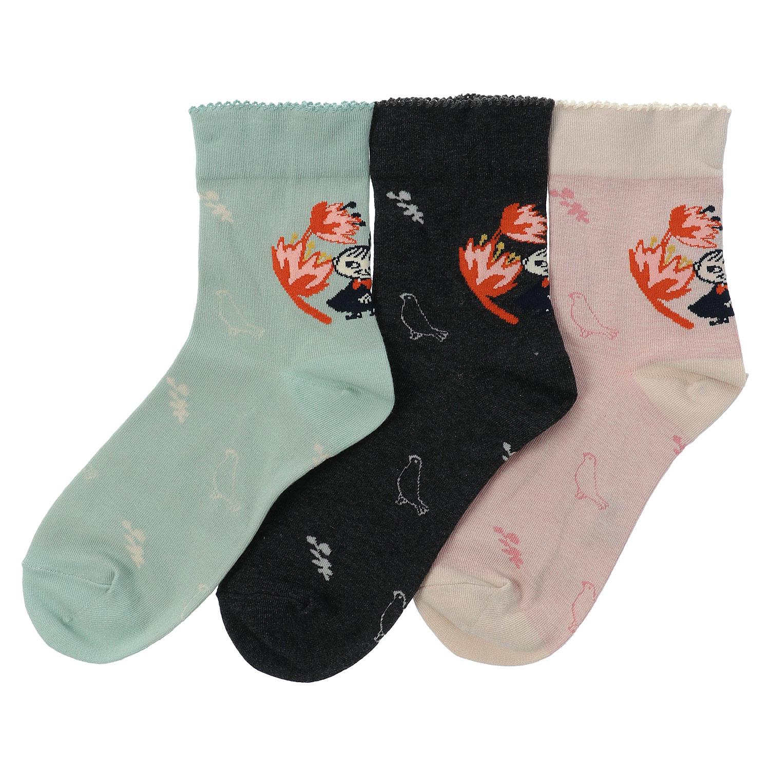 MOOMIN ミイフェア ロークルー丈 ミイと花