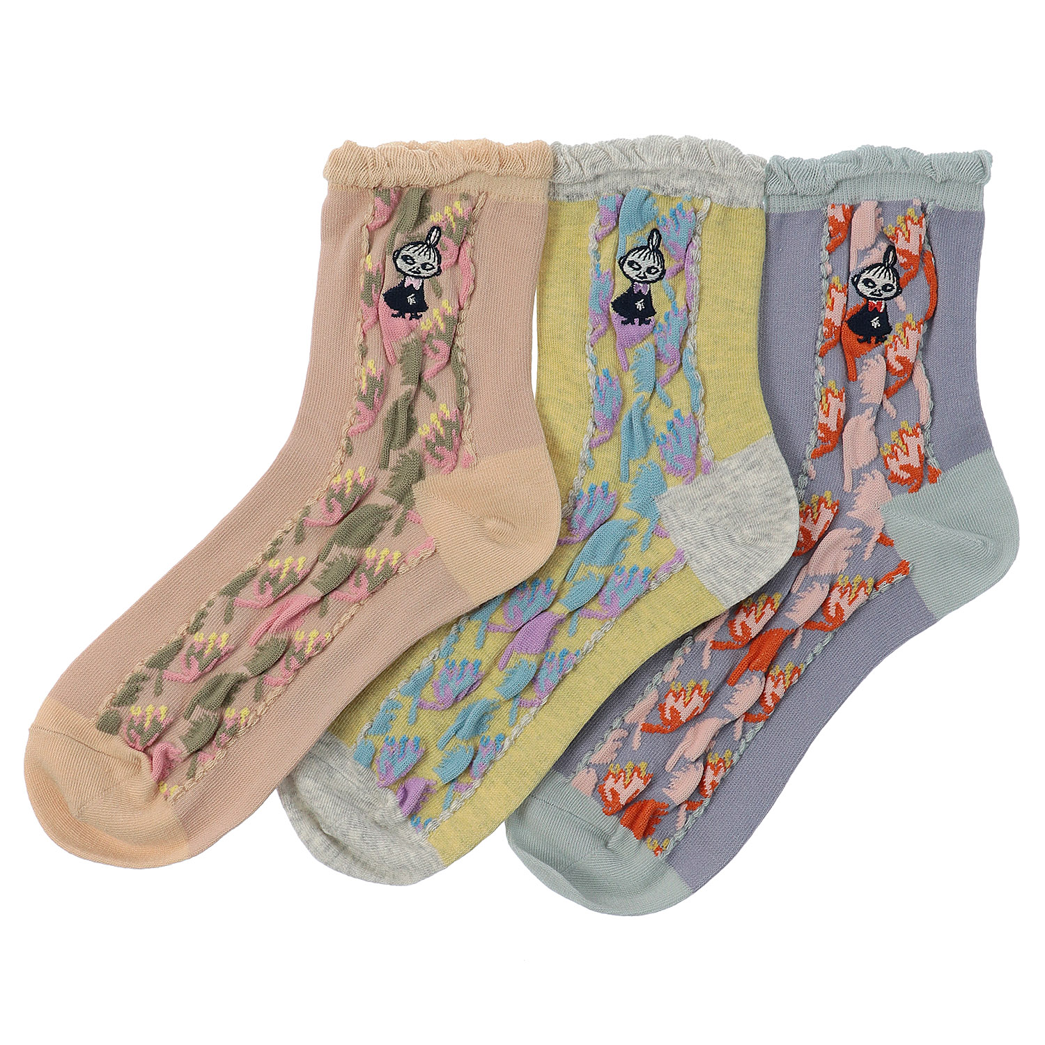 MOOMIN ミイフェア ロークルー丈 お花 ミイ刺繍【在庫限り】