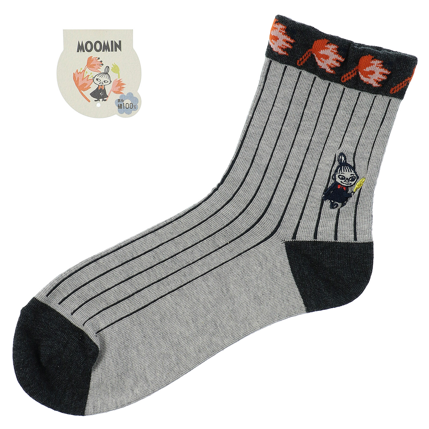 MOOMIN ミイフェア ロークルー丈 ストライプ ミイ刺繍【在庫限り】 - 画像2