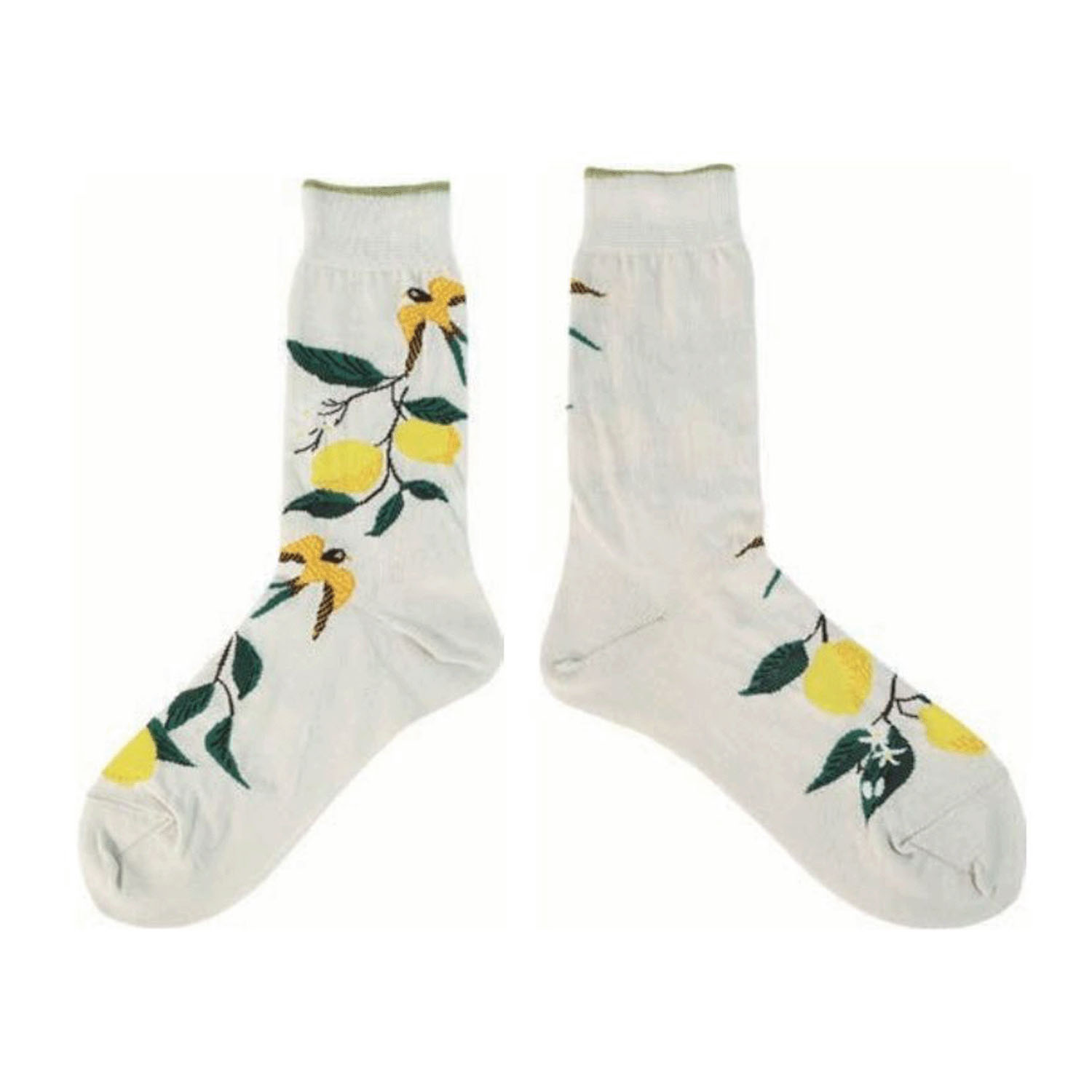 andeotte ハイゲージクルーソックス LEMON