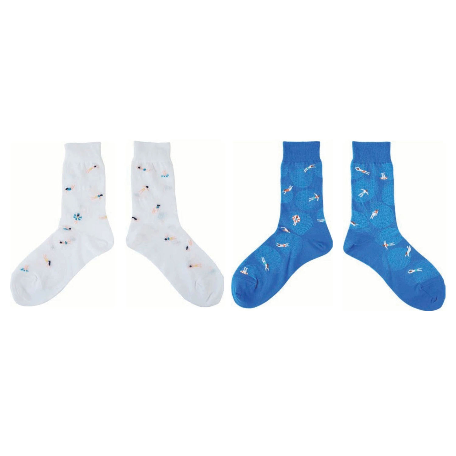 andeotte ハイゲージクルーソックス POOL※ブルー次回納期未定